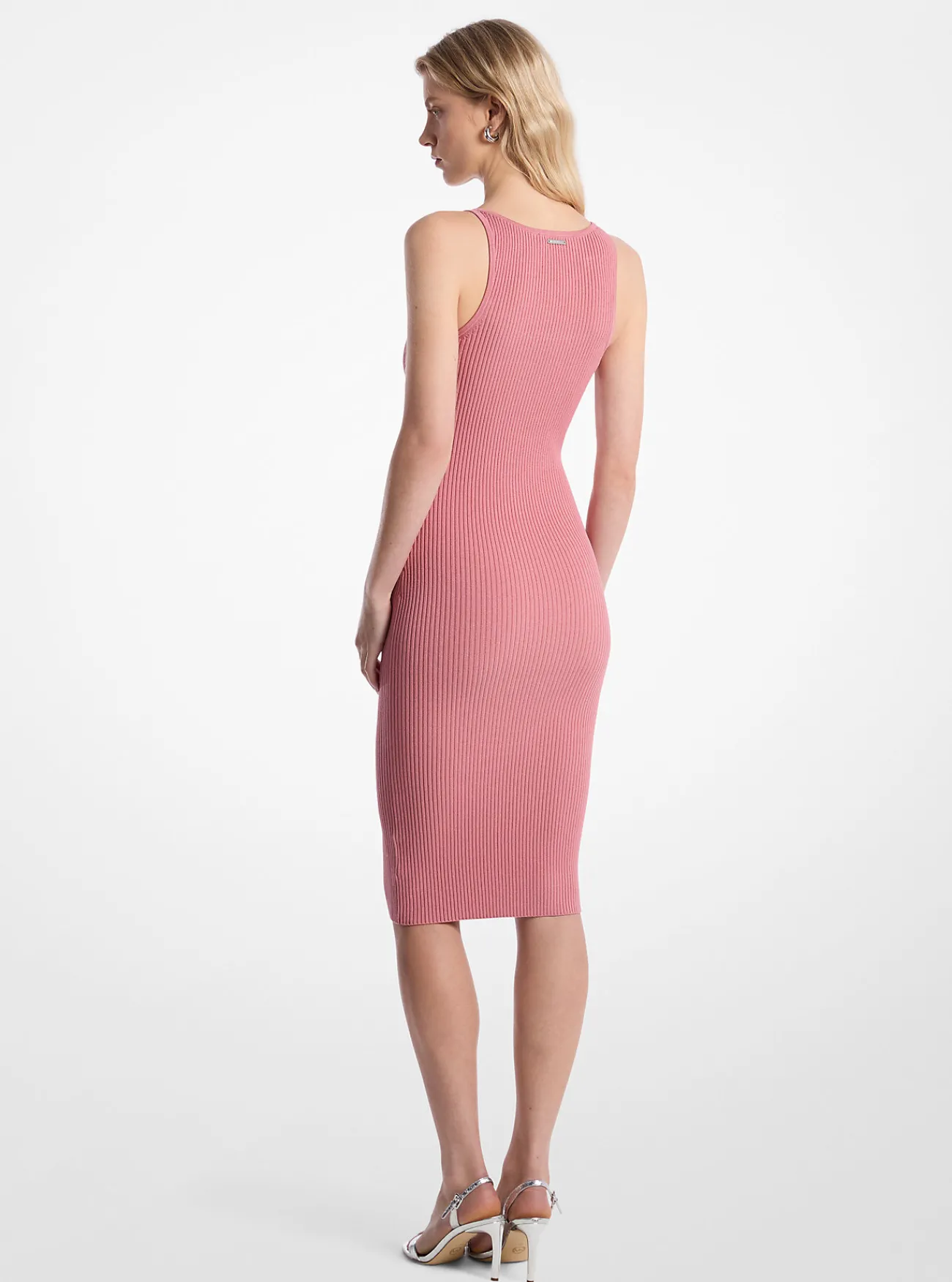 Michael Kors Miditankjurk van geribd stretchbreisel ROZENWATER New
