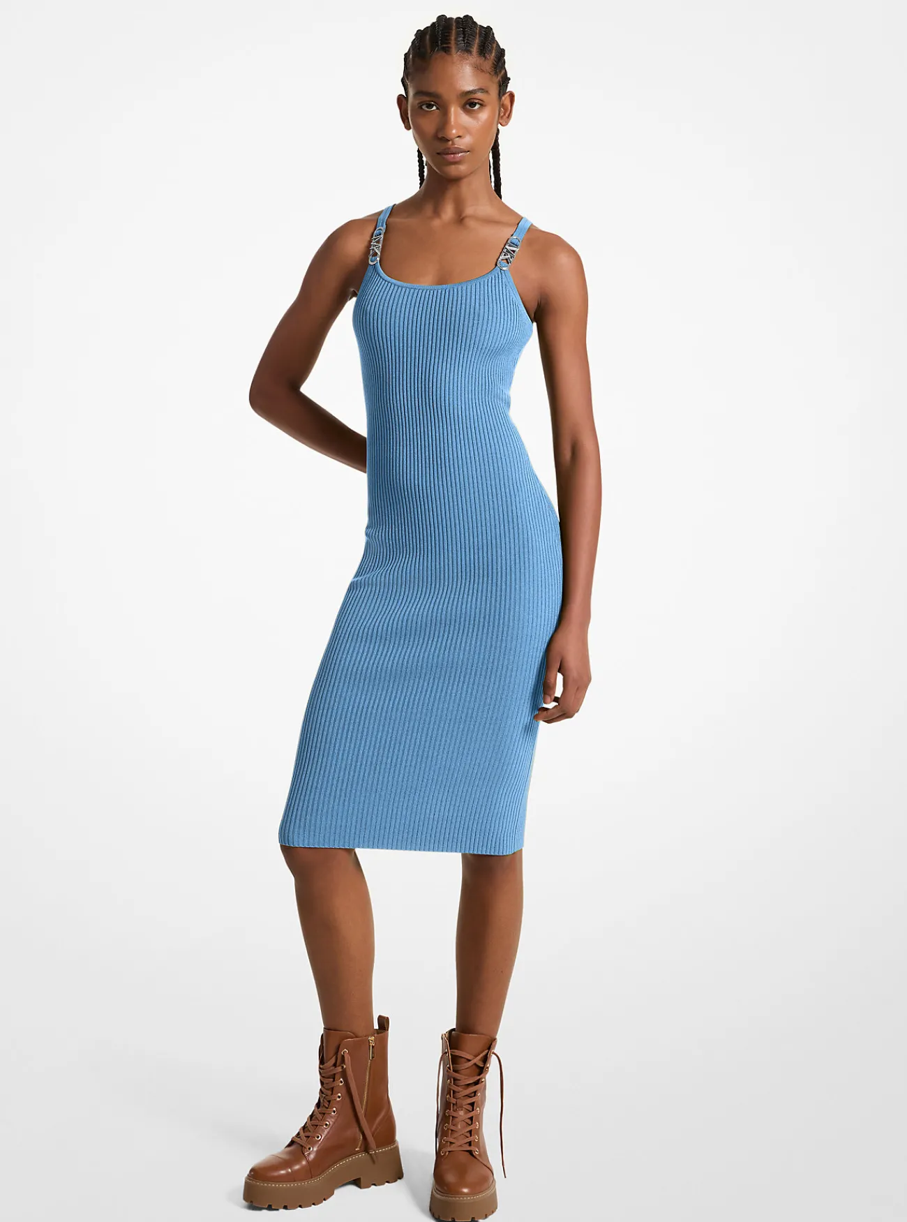 Michael Kors Miditankjurk van geribd stretchbreisel SOUTHPACIFIC Sale