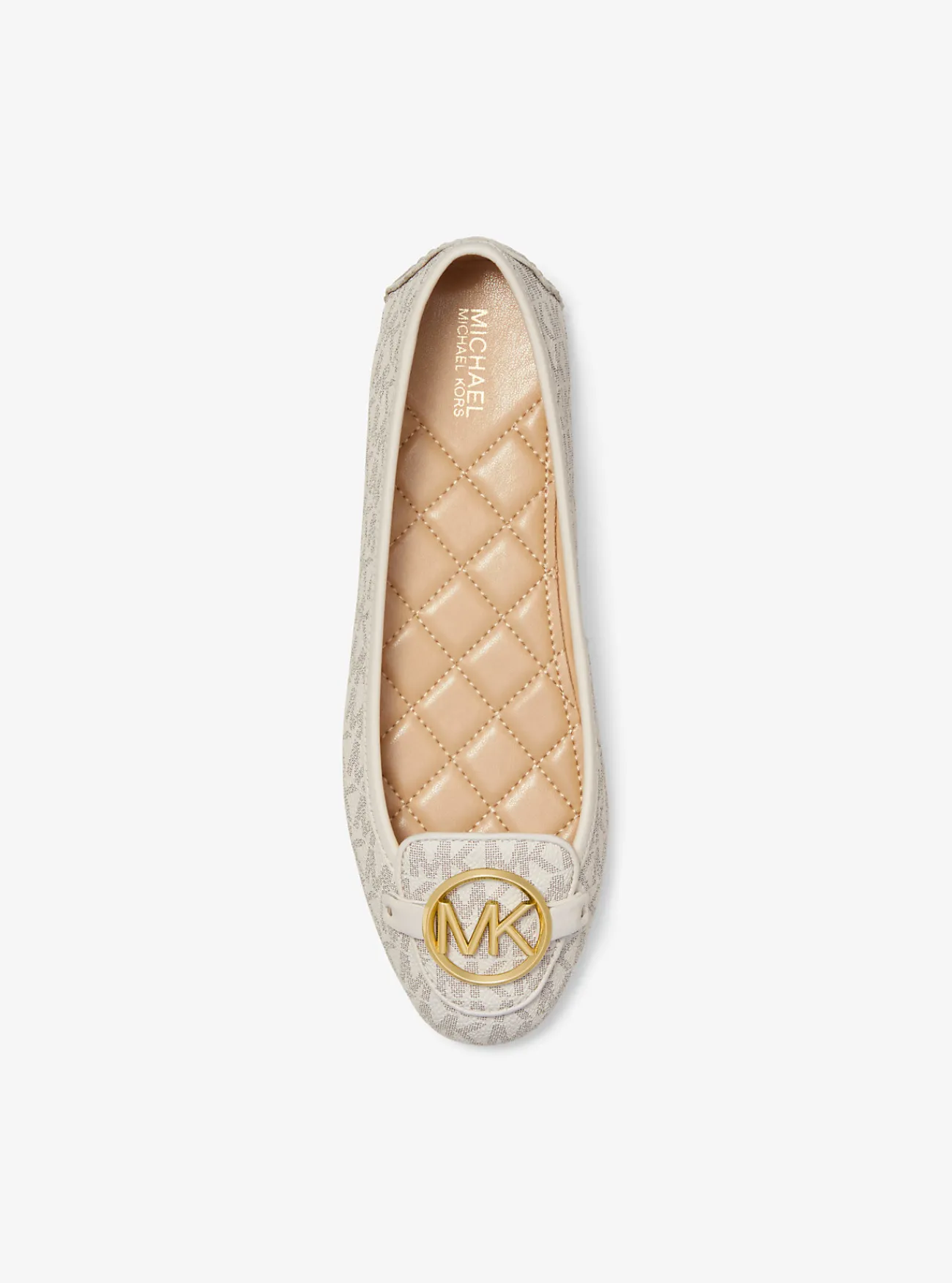 Michael Kors Mocassin Lillie met logo VANILLE Clearance