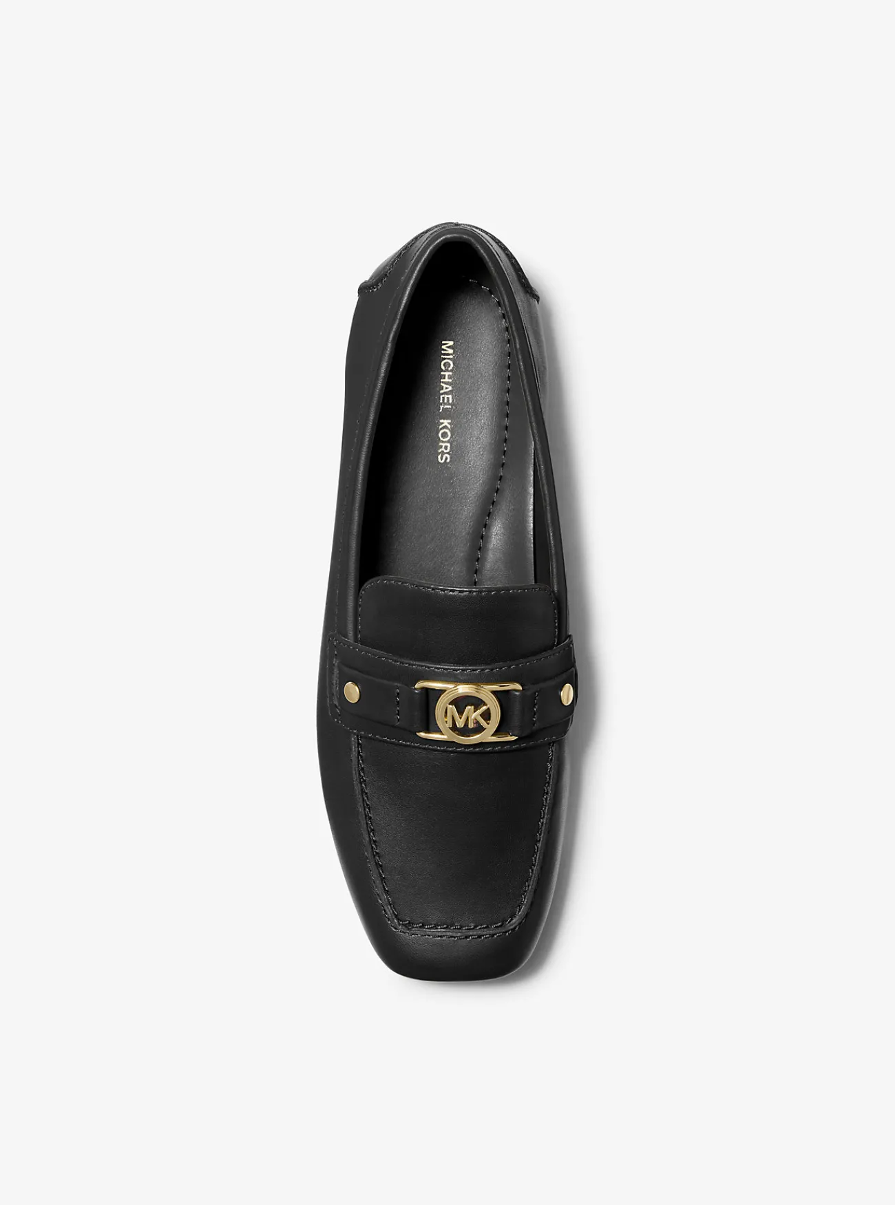 Michael Kors Mocassin-loafer Mandy van leer ZWART Outlet