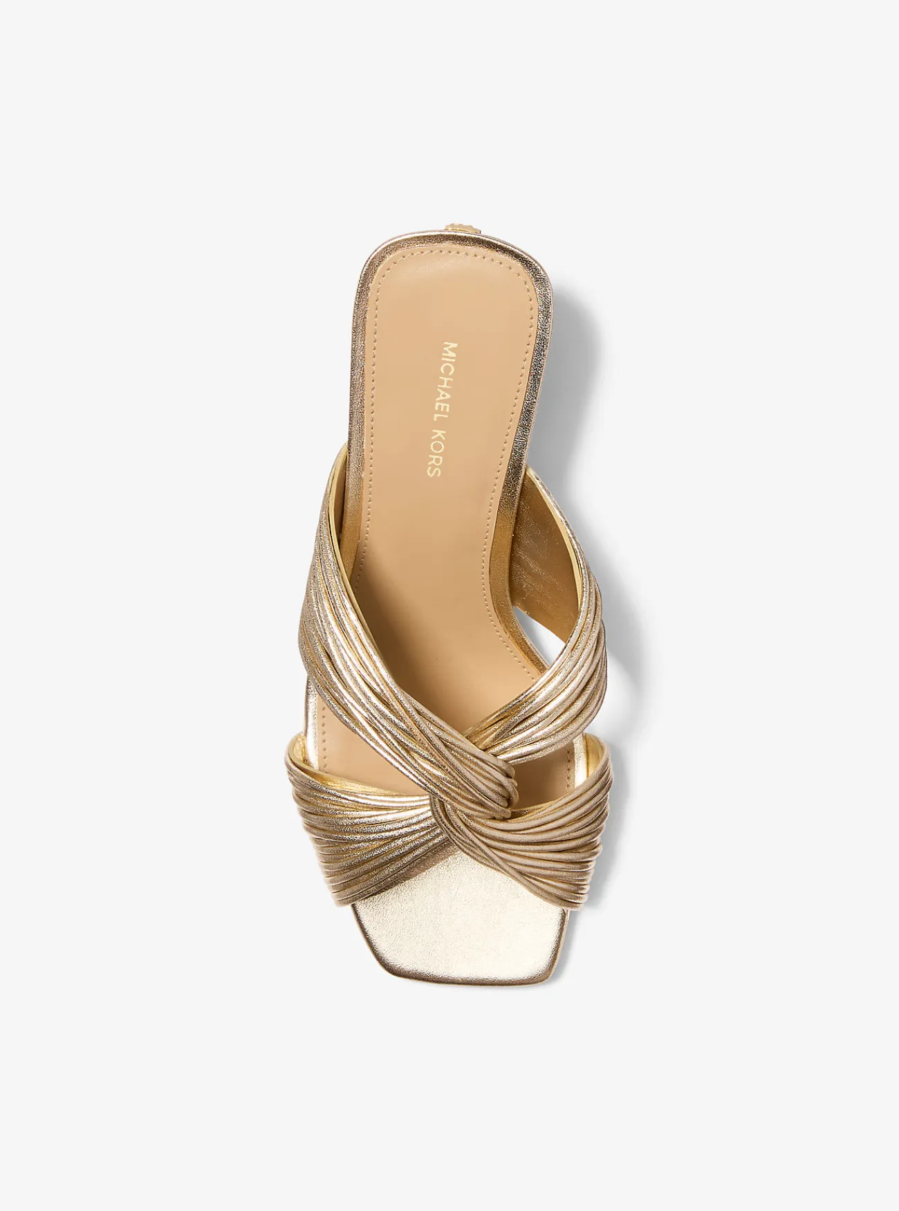 Michael Kors Muiltje Alessia met metallic afwerking LICHTGOUD Discount