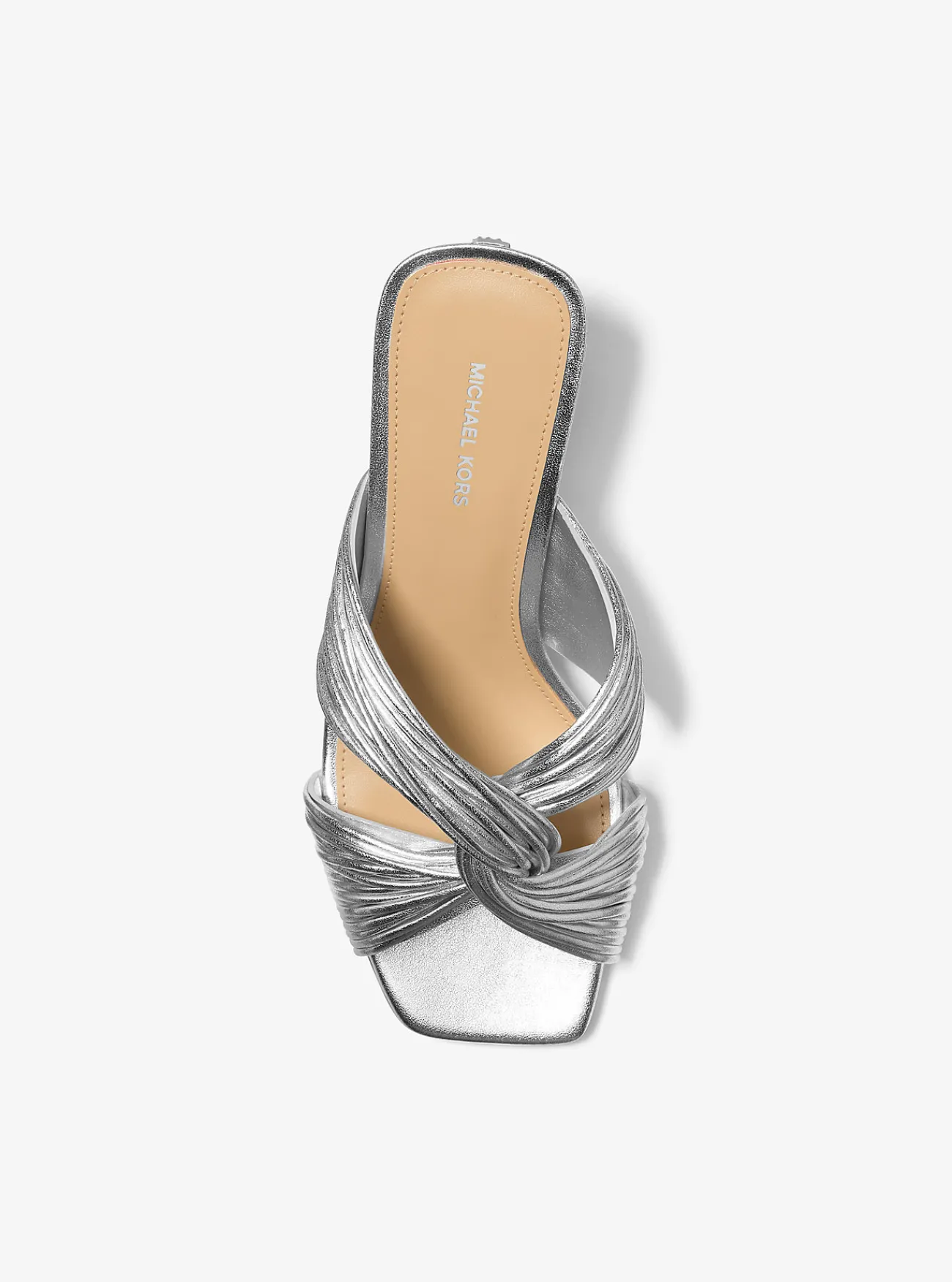Michael Kors Muiltje Alessia met metallic afwerking ZILVER Outlet