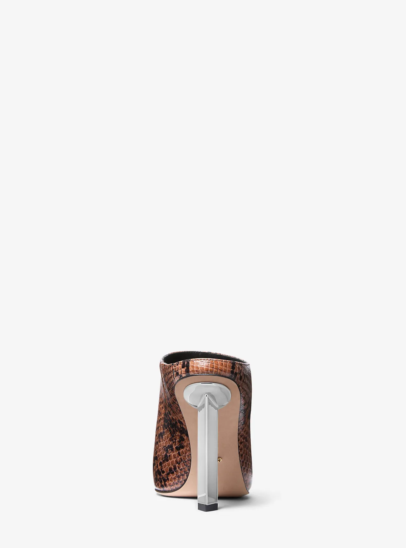 Michael Kors Muiltje Halle van leer met slangenprint in reliëf LUGGAGE Discount
