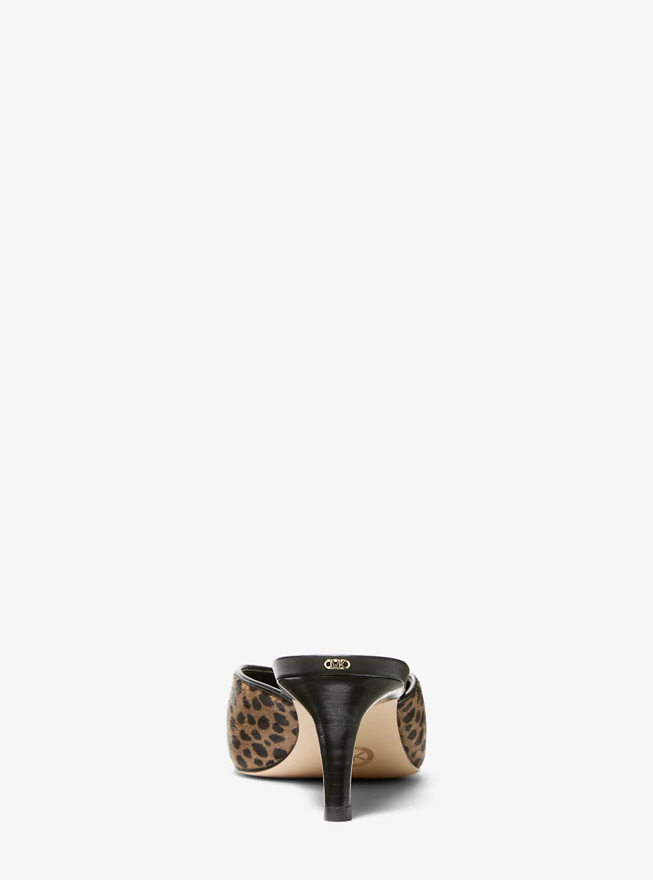 Michael Kors Muiltje Kasia van kalfshaar met luipaardprint HUSKMULTI Clearance