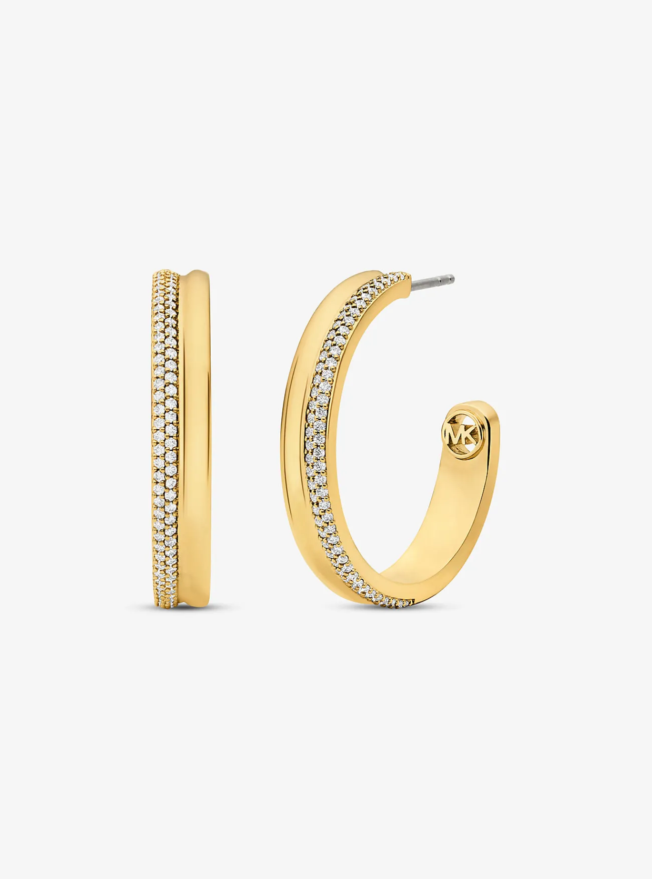 Michael Kors Oorringen van messing met plating met edelmetaal en siersteentjes GOUD Fashion