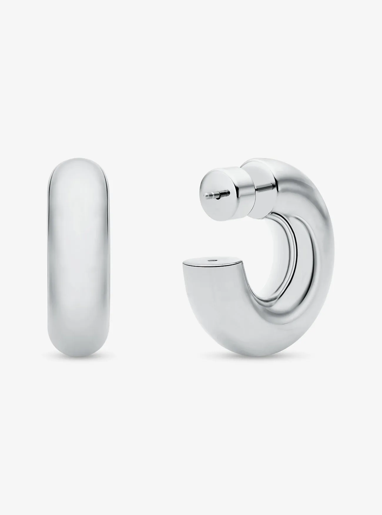 Michael Kors Oorringen van messing met plating met edelmetaal, klein ZILVER Hot
