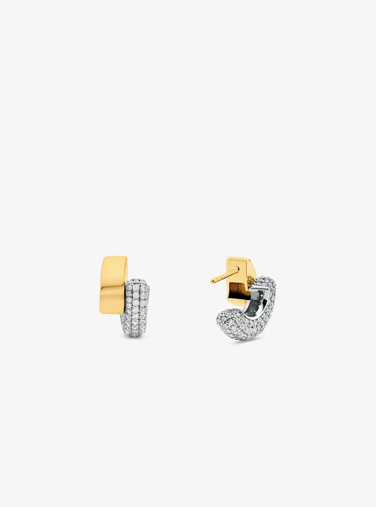 Michael Kors Oorringen van sterlingzilver met plating met edelmetaal en siersteentjes TWEEKLEURIG Hot