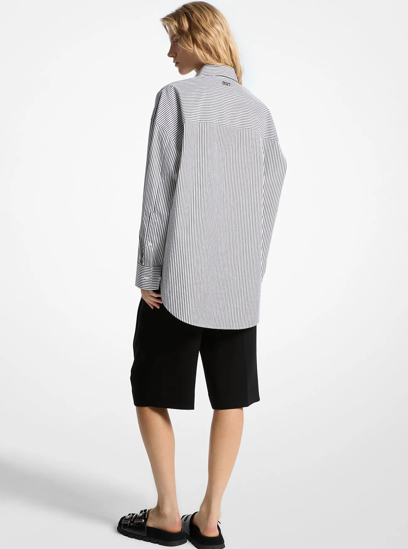 Michael Kors Overhemd van popeline van stretchkatoen met strepen, oversized Discount