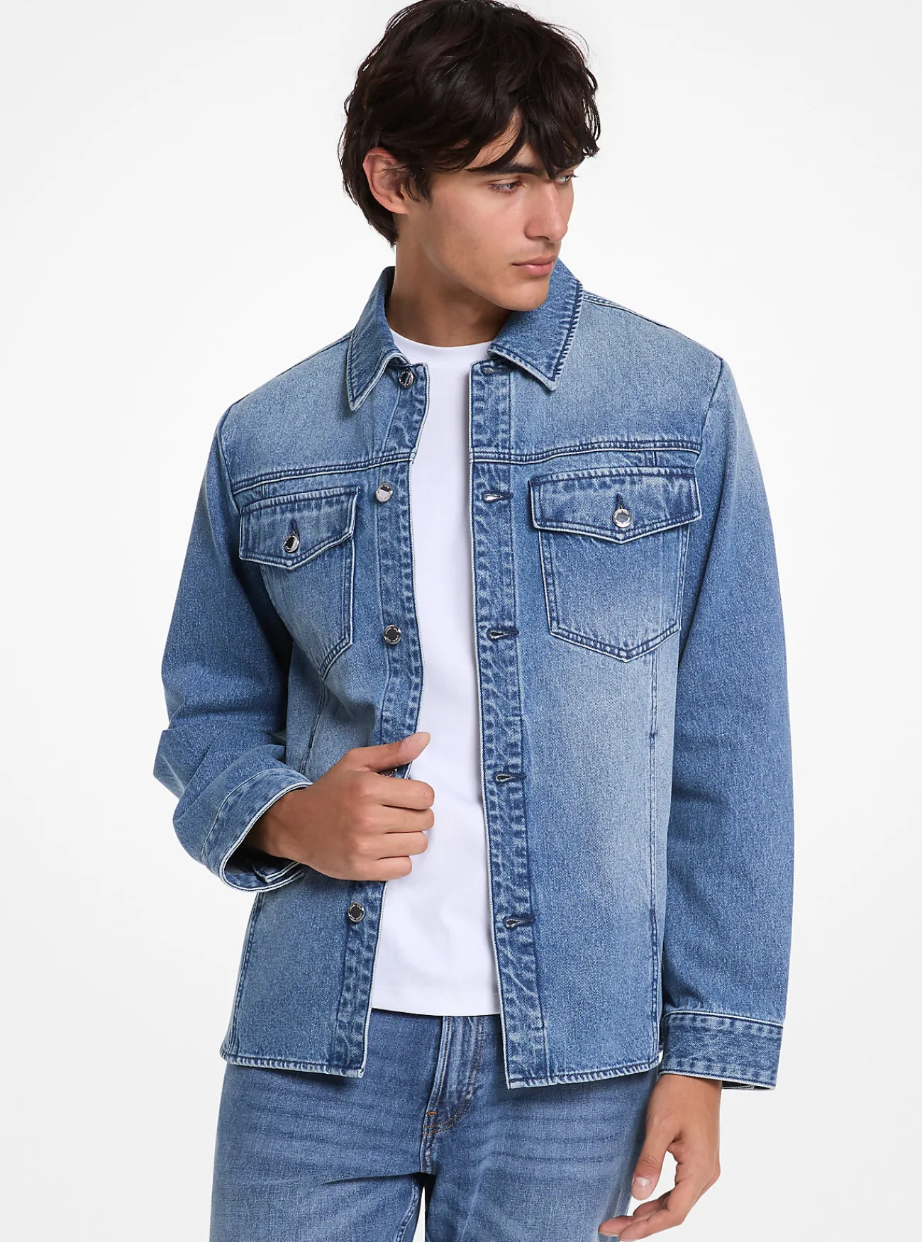 Michael Kors Overhemdjack van denim UNIONMETWASSING Outlet