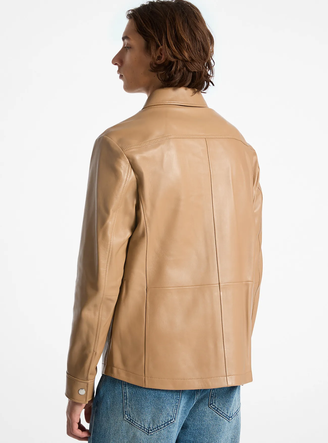 Michael Kors Overhemdjack van verlijmd leer CAF&Eacute; Outlet