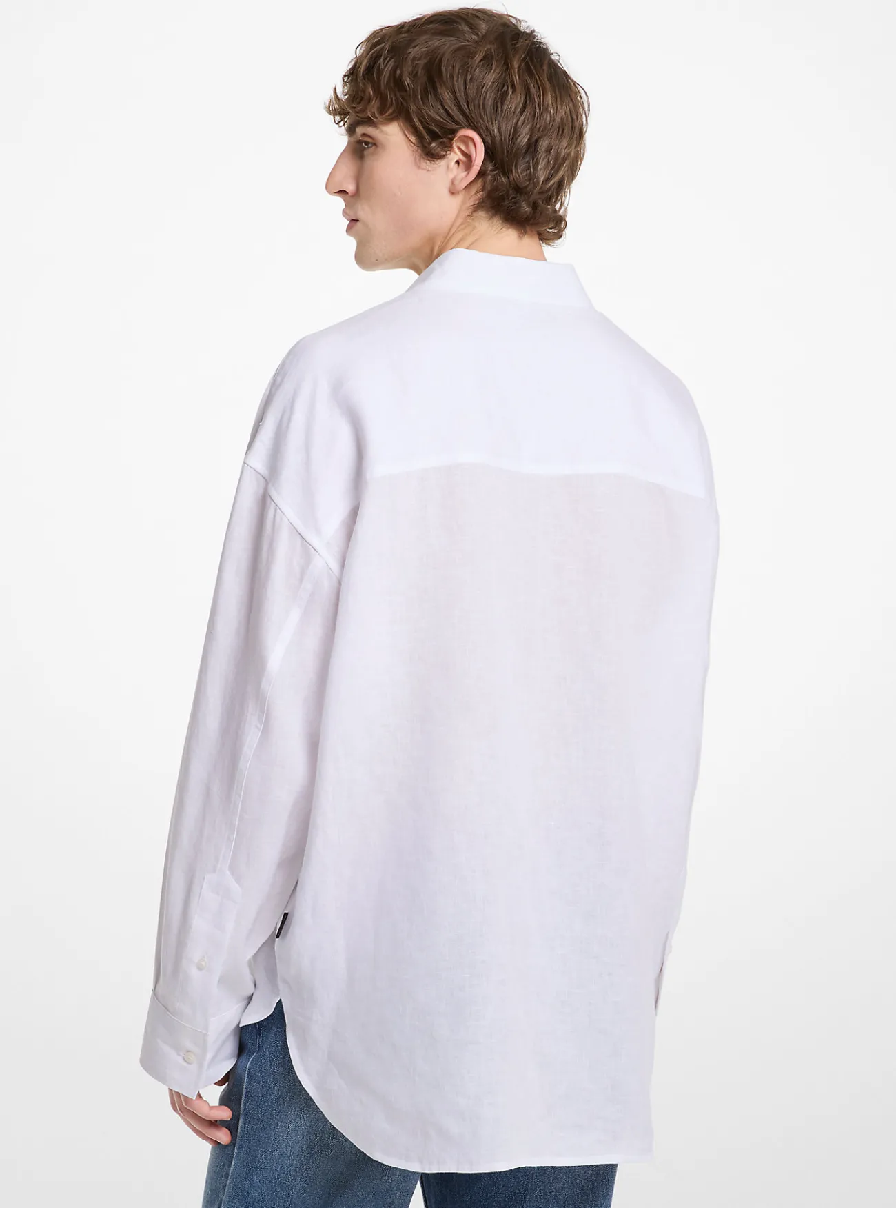 Michael Kors Oversized overhemd van linnen WIT Hot