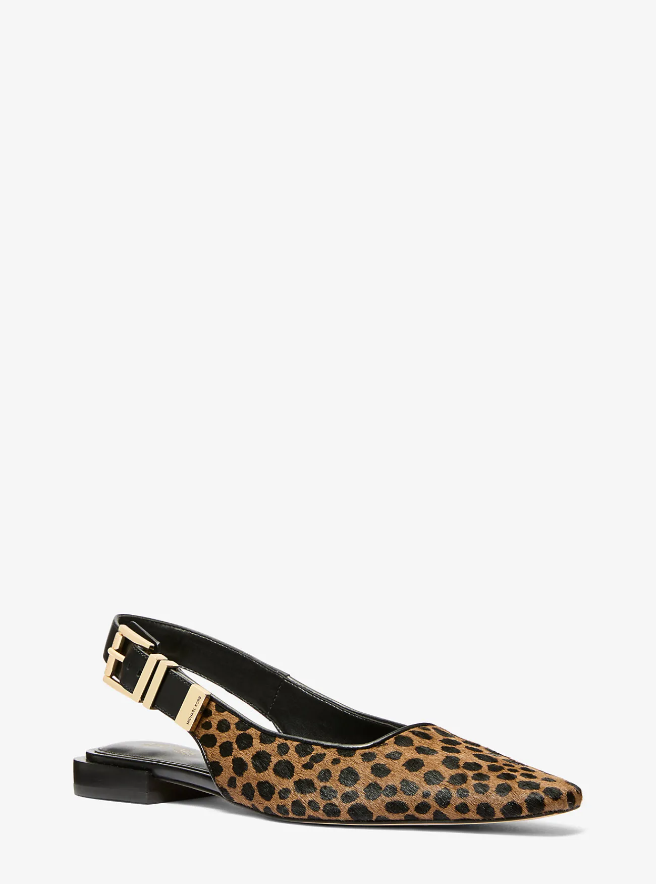 Michael Kors Platte schoen Darrington van kalfshaar met luipaardprint HUSKMULTI Online