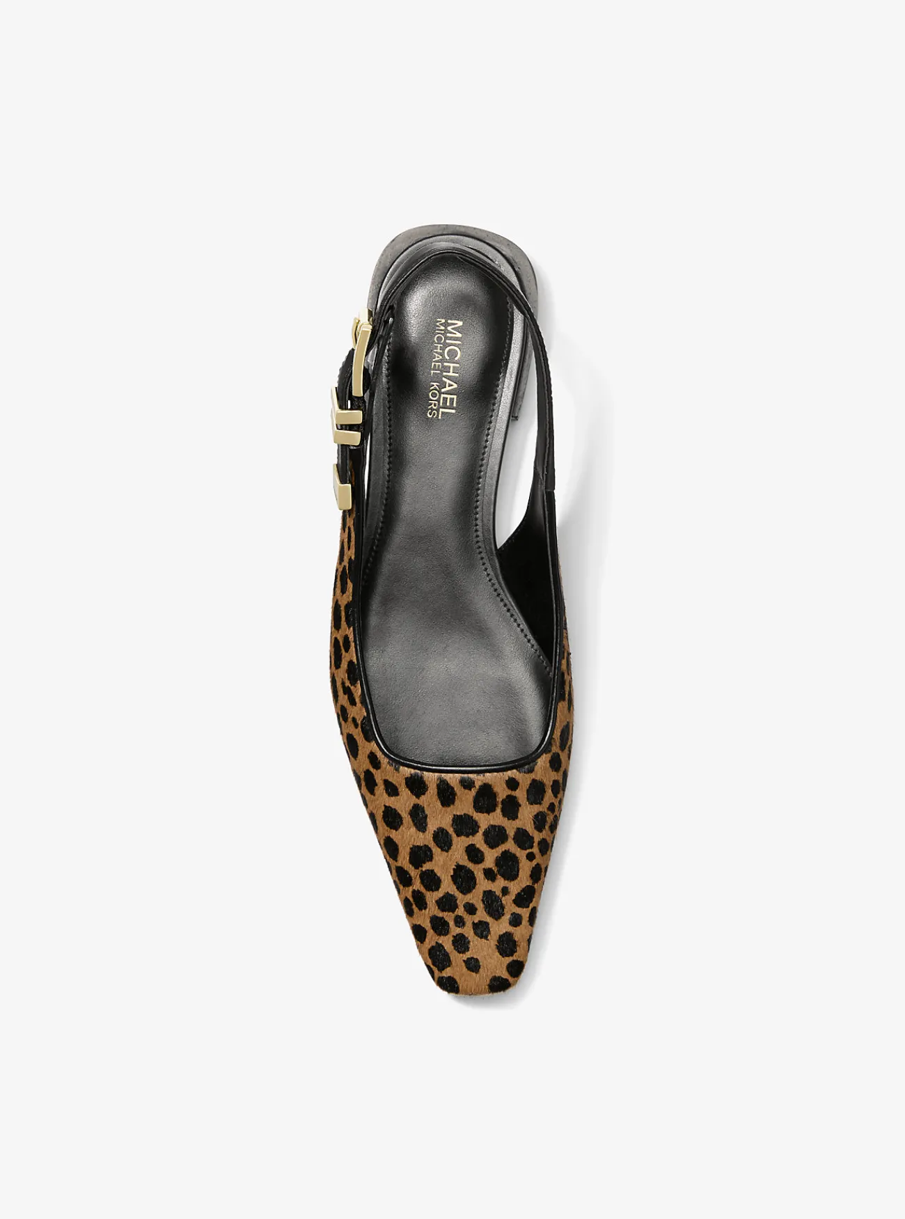 Michael Kors Platte schoen Darrington van kalfshaar met luipaardprint HUSKMULTI Online