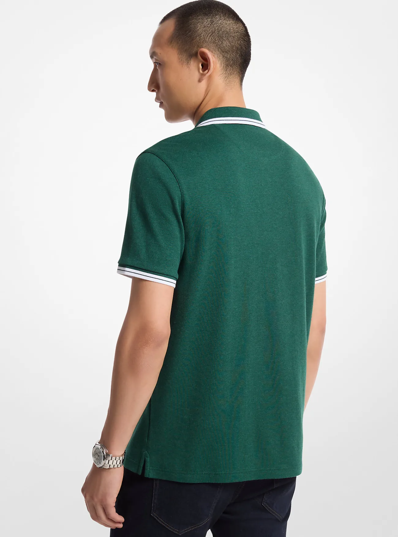 Michael Kors Poloshirt Greenwich van katoen DONKERSMARAGDGROENGEM&Ecirc;LEERD Hot