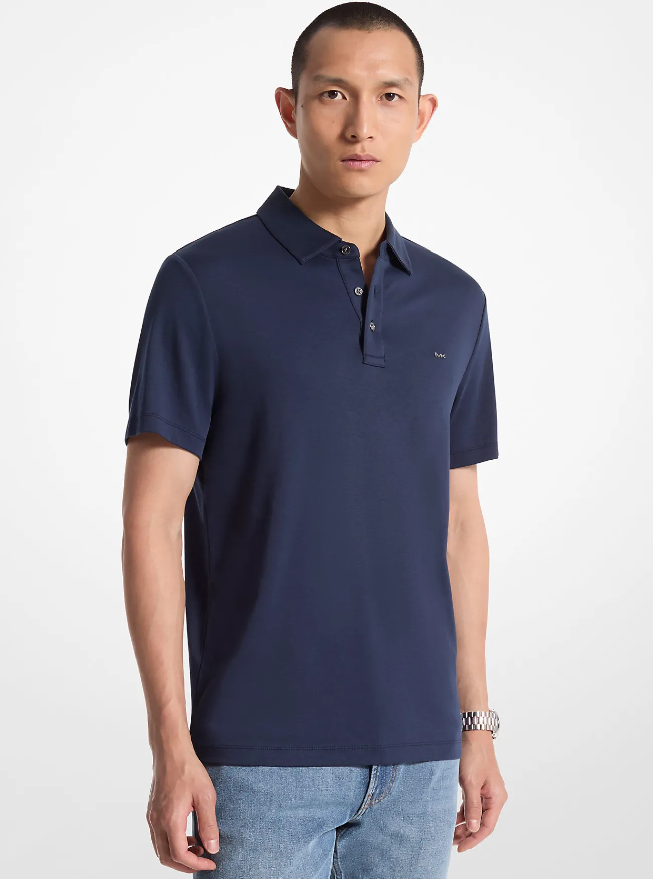 Michael Kors Poloshirt van katoen MIDDERNACHTSBLAUW Clearance