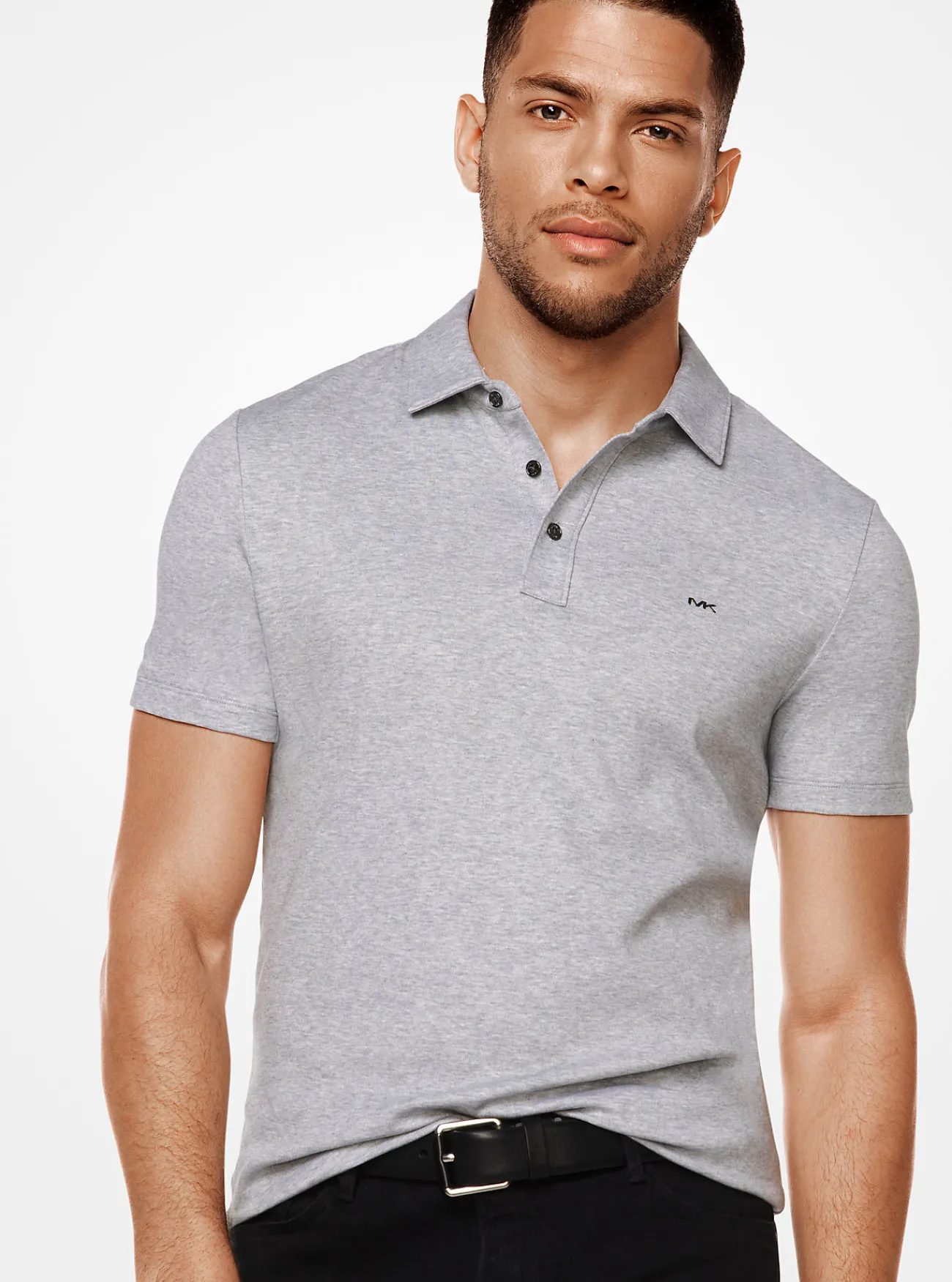 Michael Kors Poloshirt van katoen GEM&Ecirc;LEERDGRIJS Discount