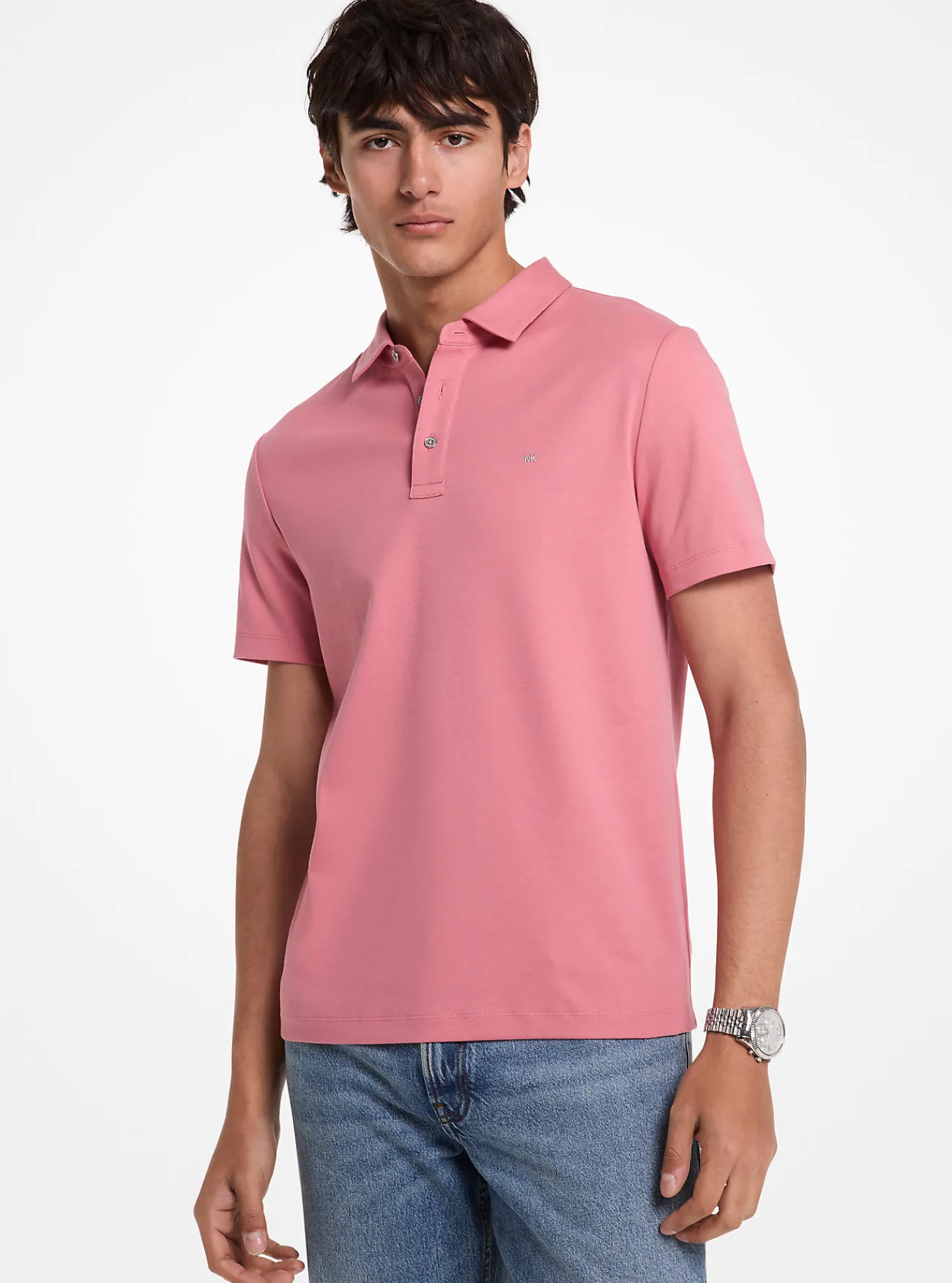 Michael Kors Poloshirt van katoen met geborduurd logo OUDROZE New