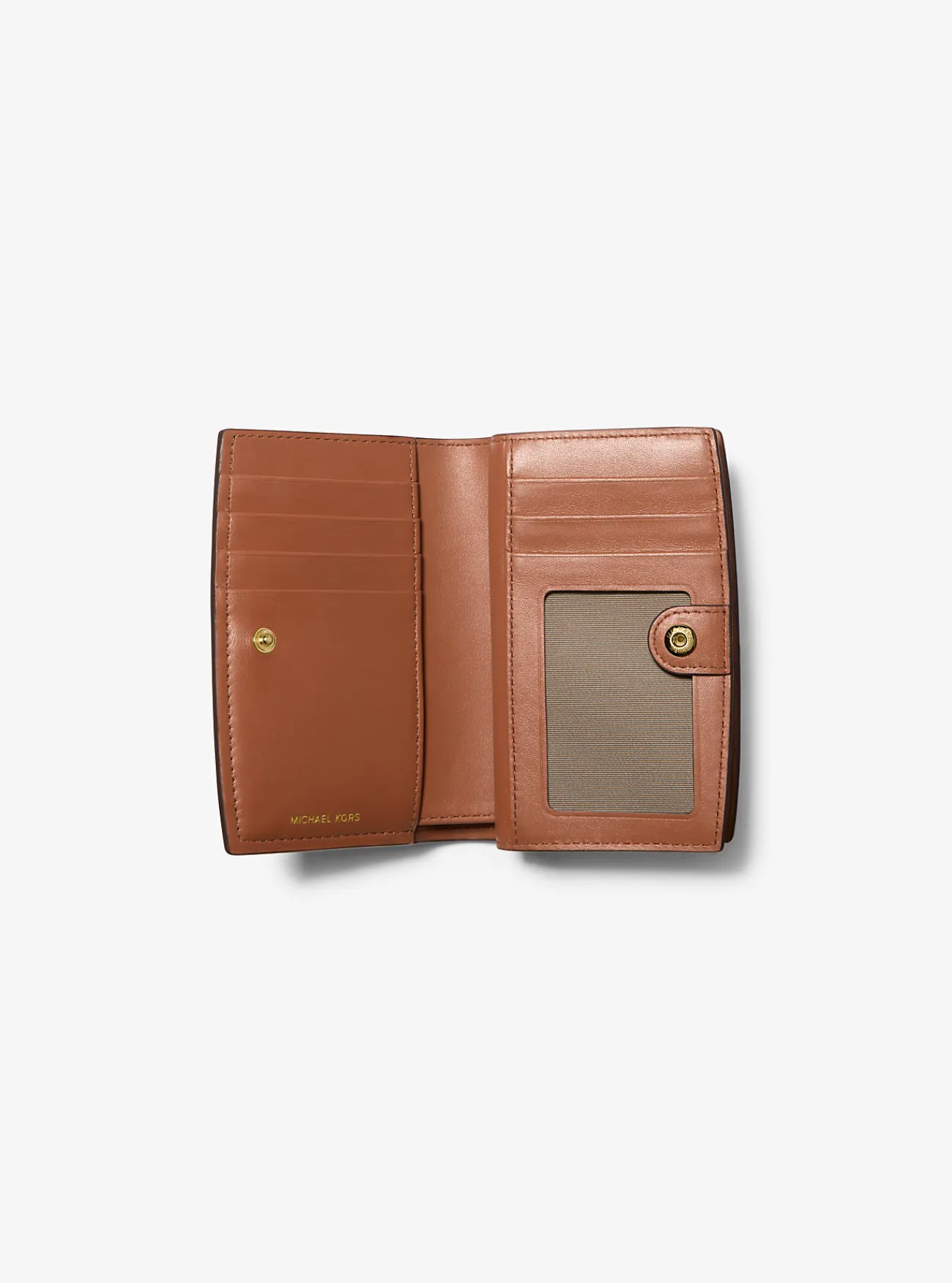Michael Kors Portefeuille Bryant van getrommeld leer, middelgroot LUGGAGE Discount