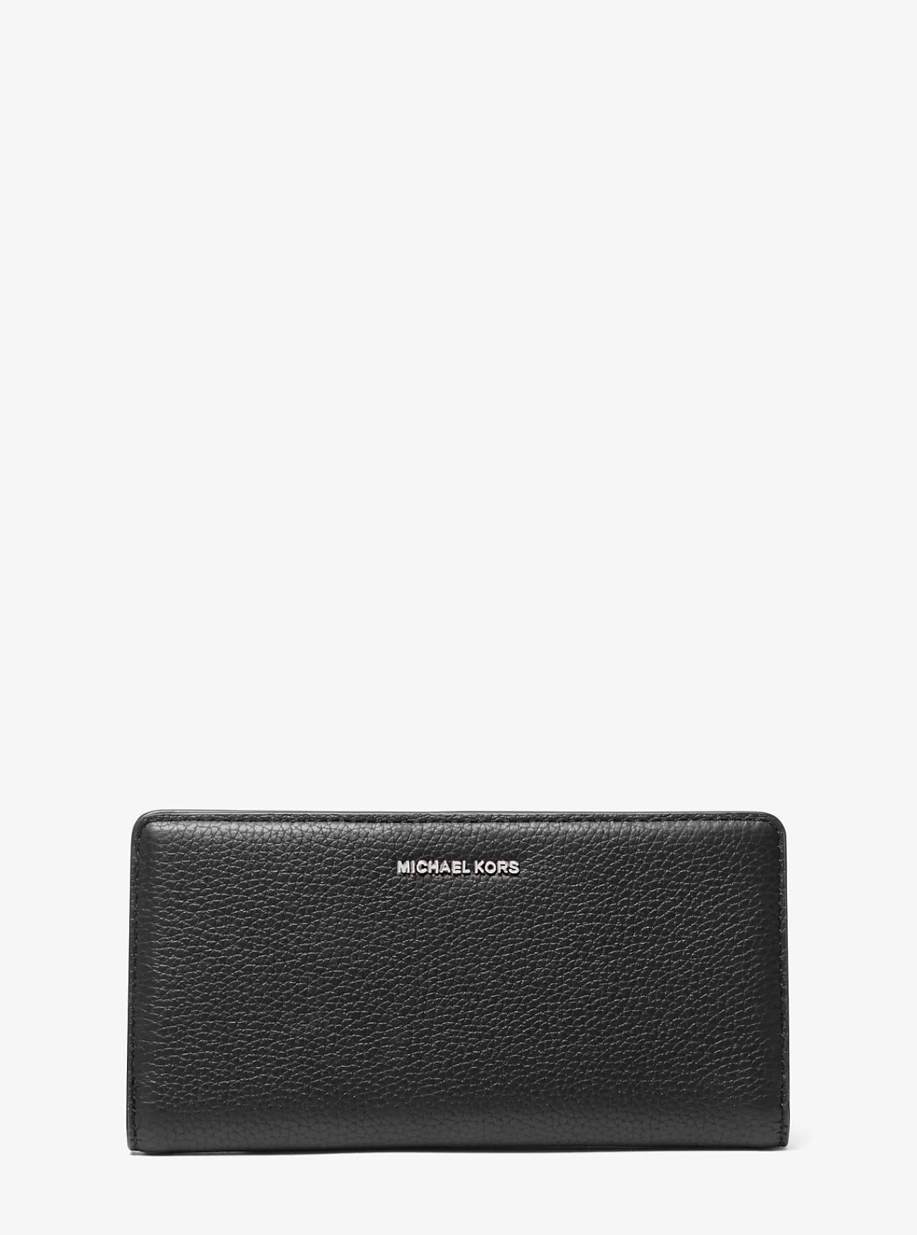 Michael Kors Portefeuille Bryant van getrommeld leer met drukknoop, groot ZWART Best