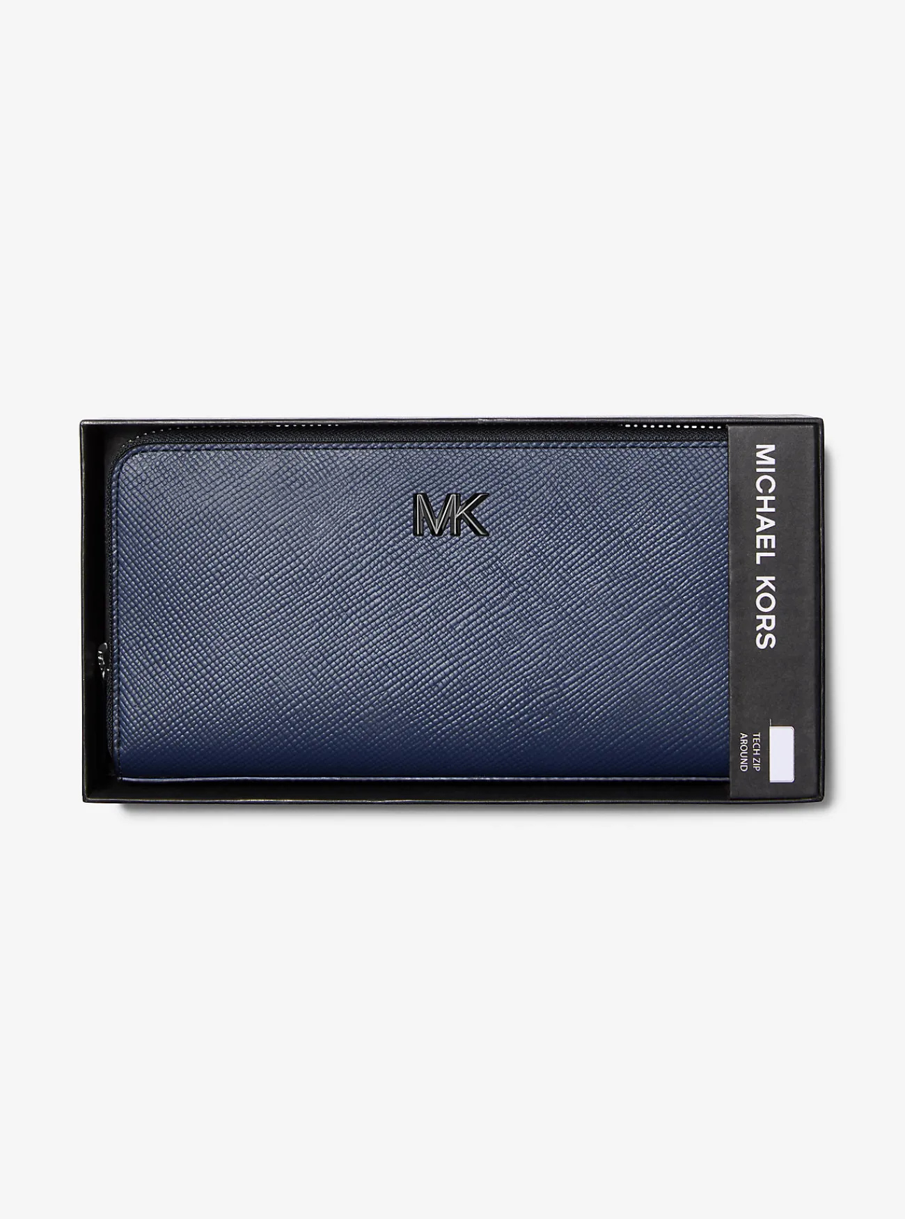 Michael Kors Portefeuille Edison van leer met ritssluiting rondom MARINEBLAUW Fashion