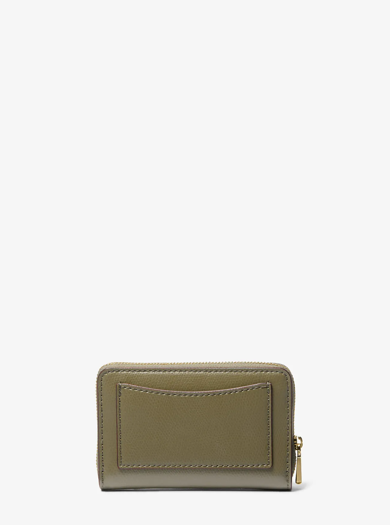 Michael Kors Portefeuille Jet Set van leer, klein SAFARIGROEN New