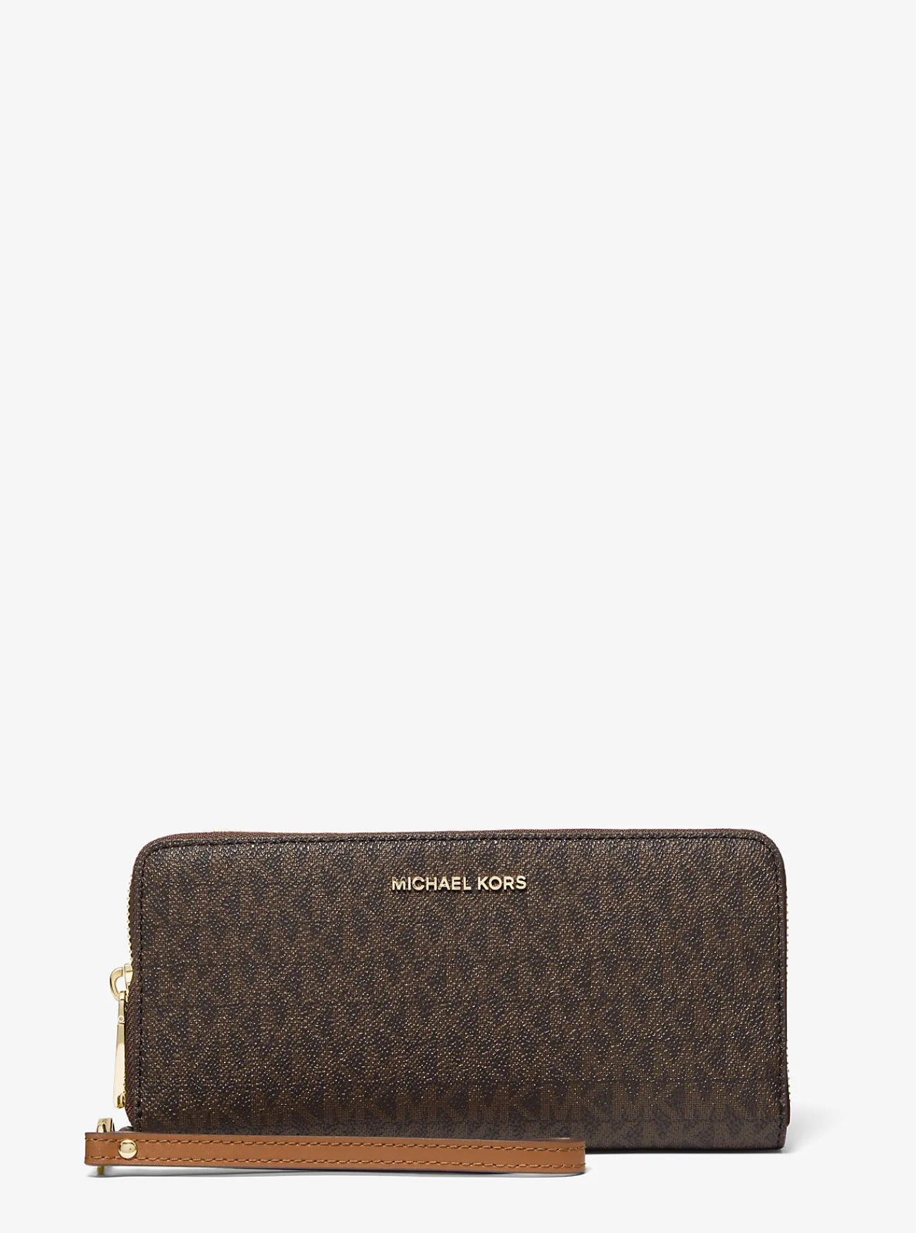 Michael Kors Portefeuille met logo, groot BRUIN New