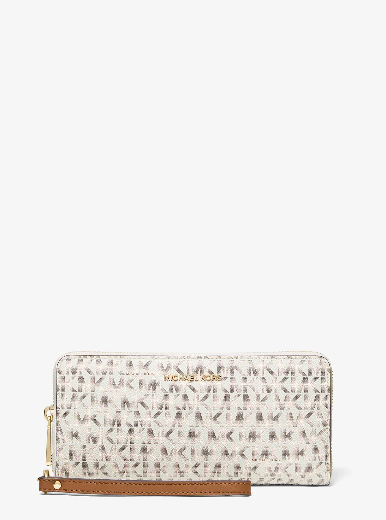 Michael Kors Portefeuille met logo, groot VANILLE Discount