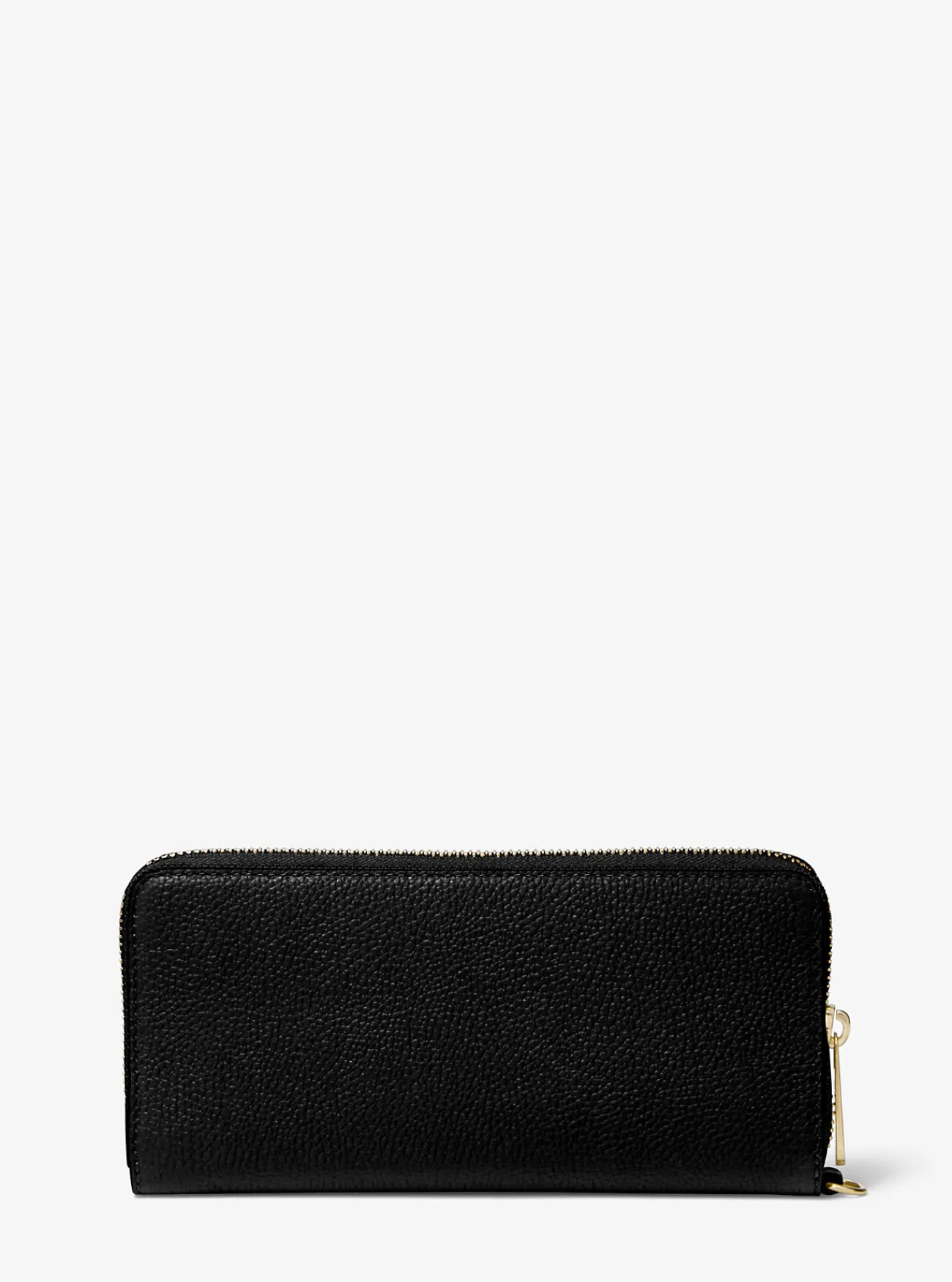 Michael Kors Portefeuille met polsbandje van getrommeld leer ZWART Clearance