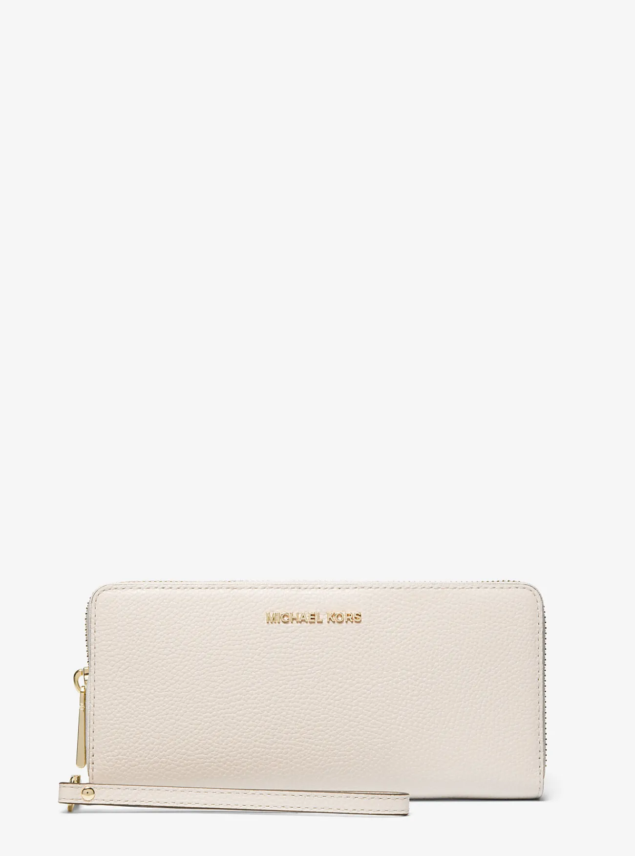 Michael Kors Portefeuille met polsbandje van getrommeld leer Discount