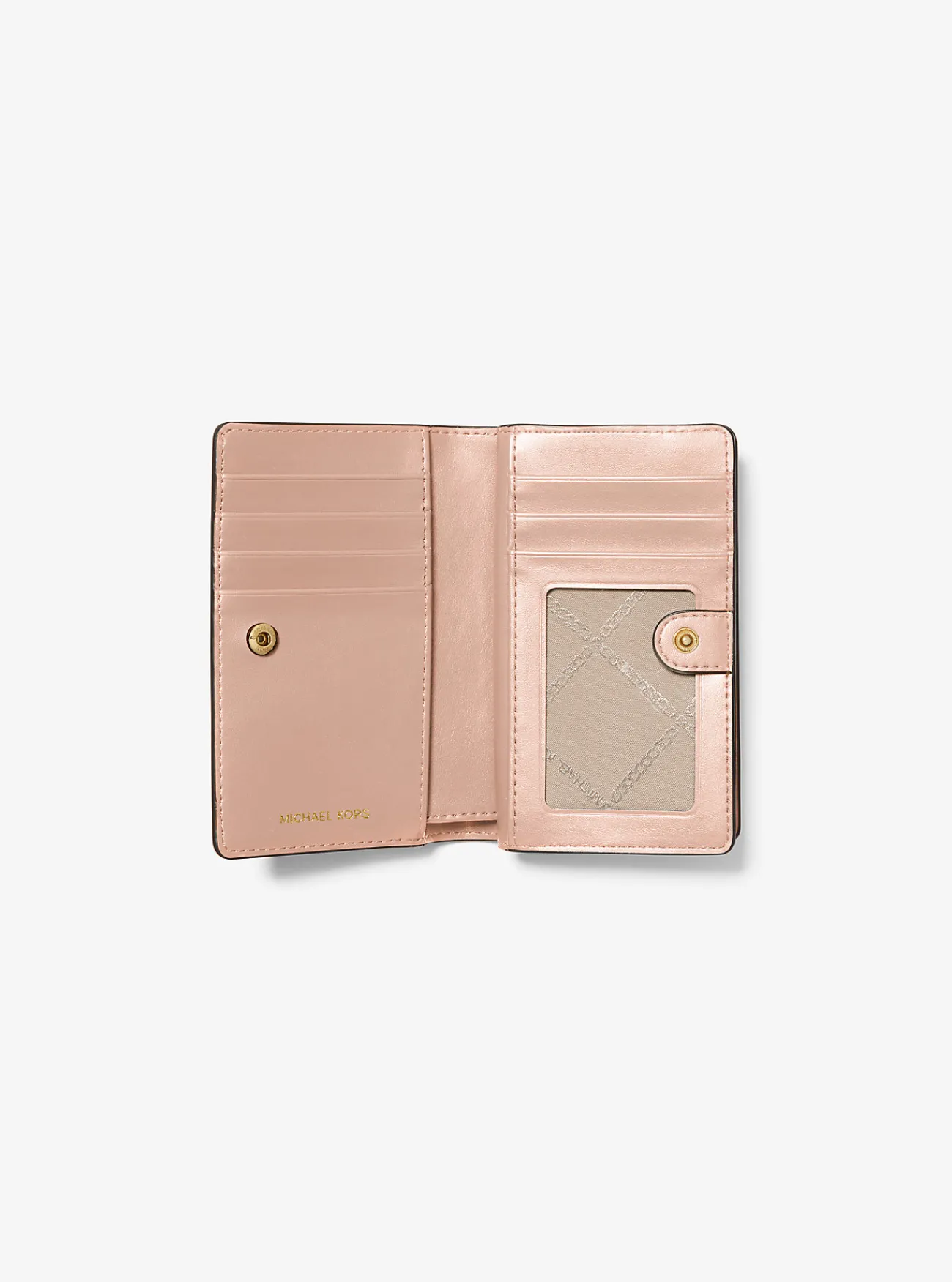 Michael Kors Portefeuille van getrommeld leer, middelgroot ZACHTROZE Fashion