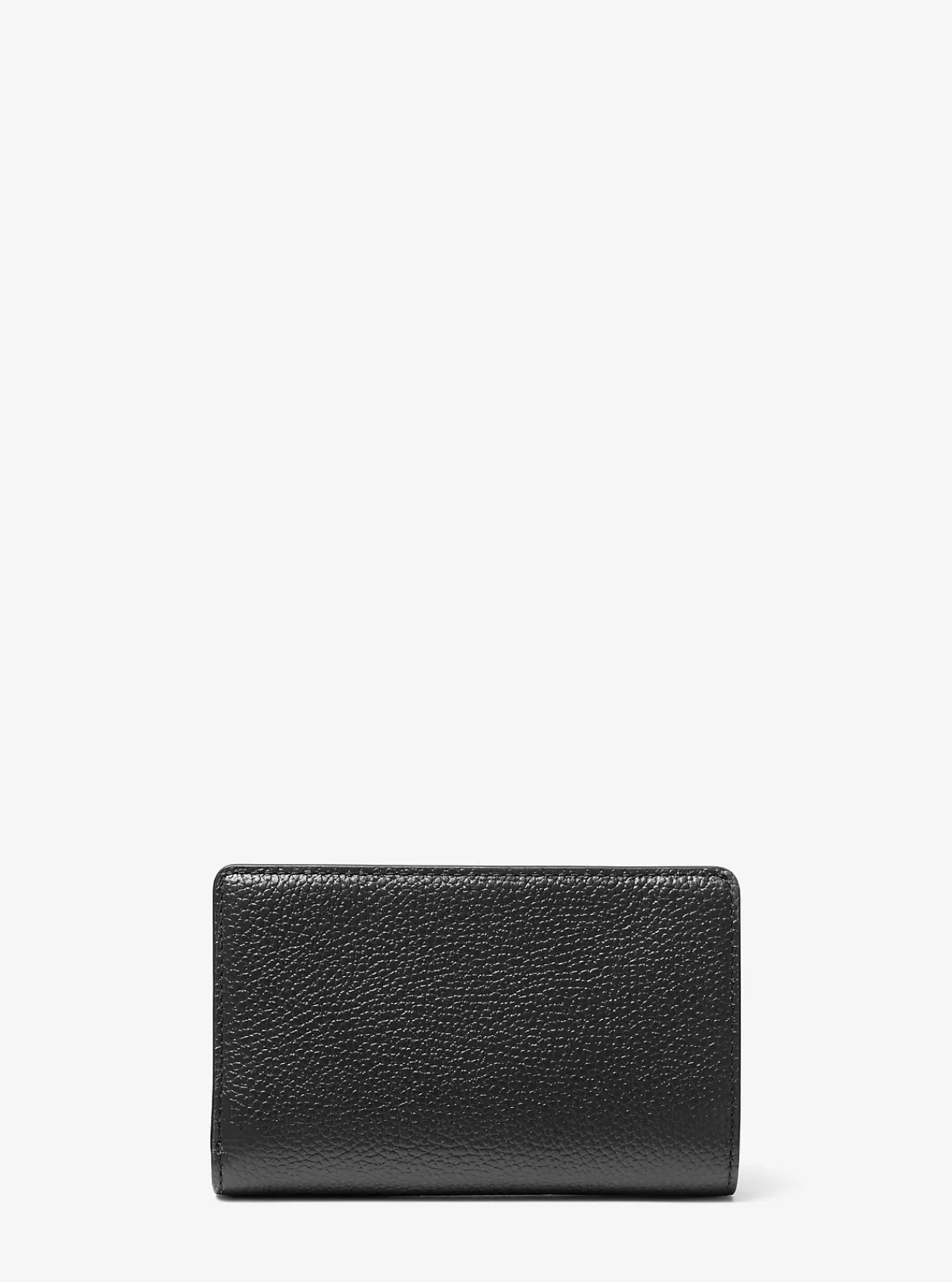 Michael Kors Portefeuille van getrommeld leer, middelgroot ZWART Best