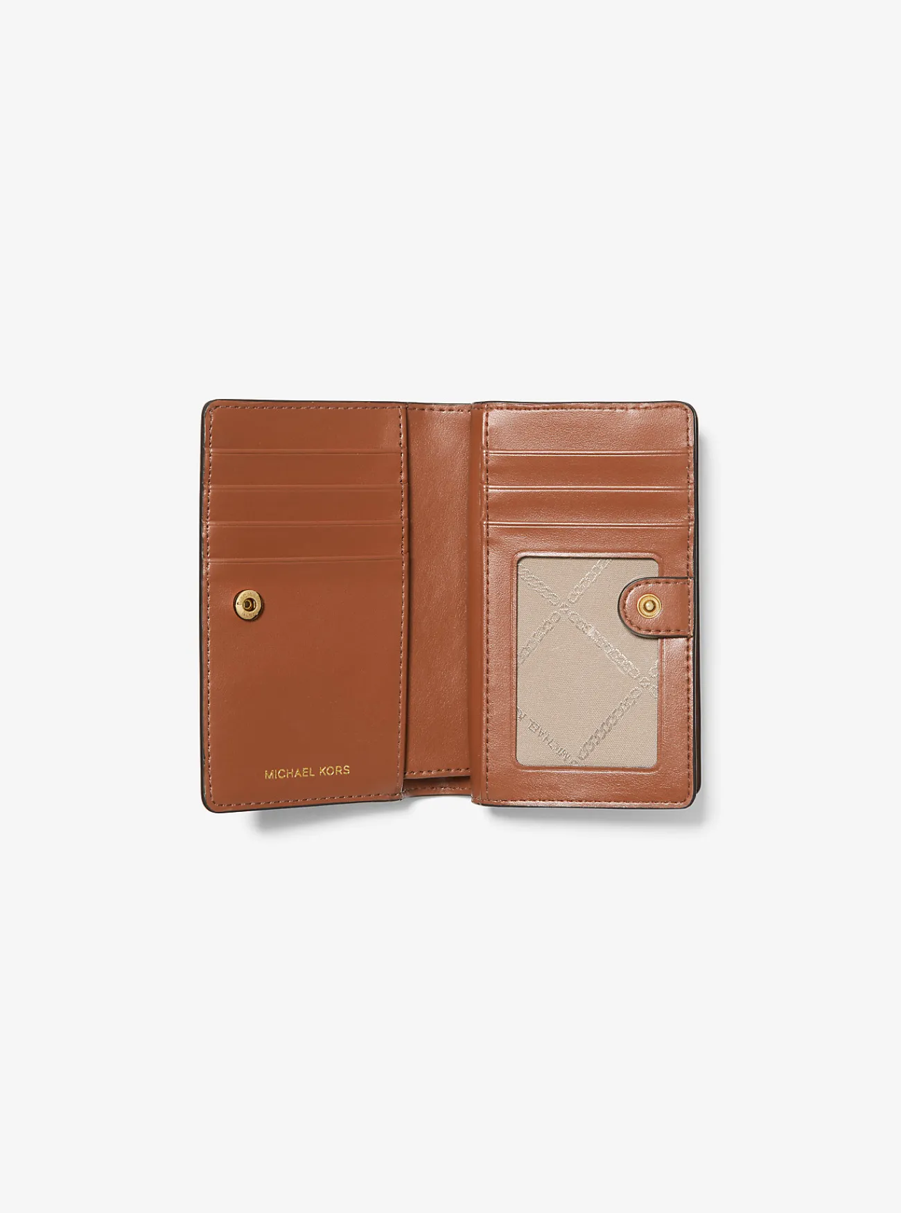 Michael Kors Portefeuille van getrommeld leer, middelgroot LUGGAGE Outlet