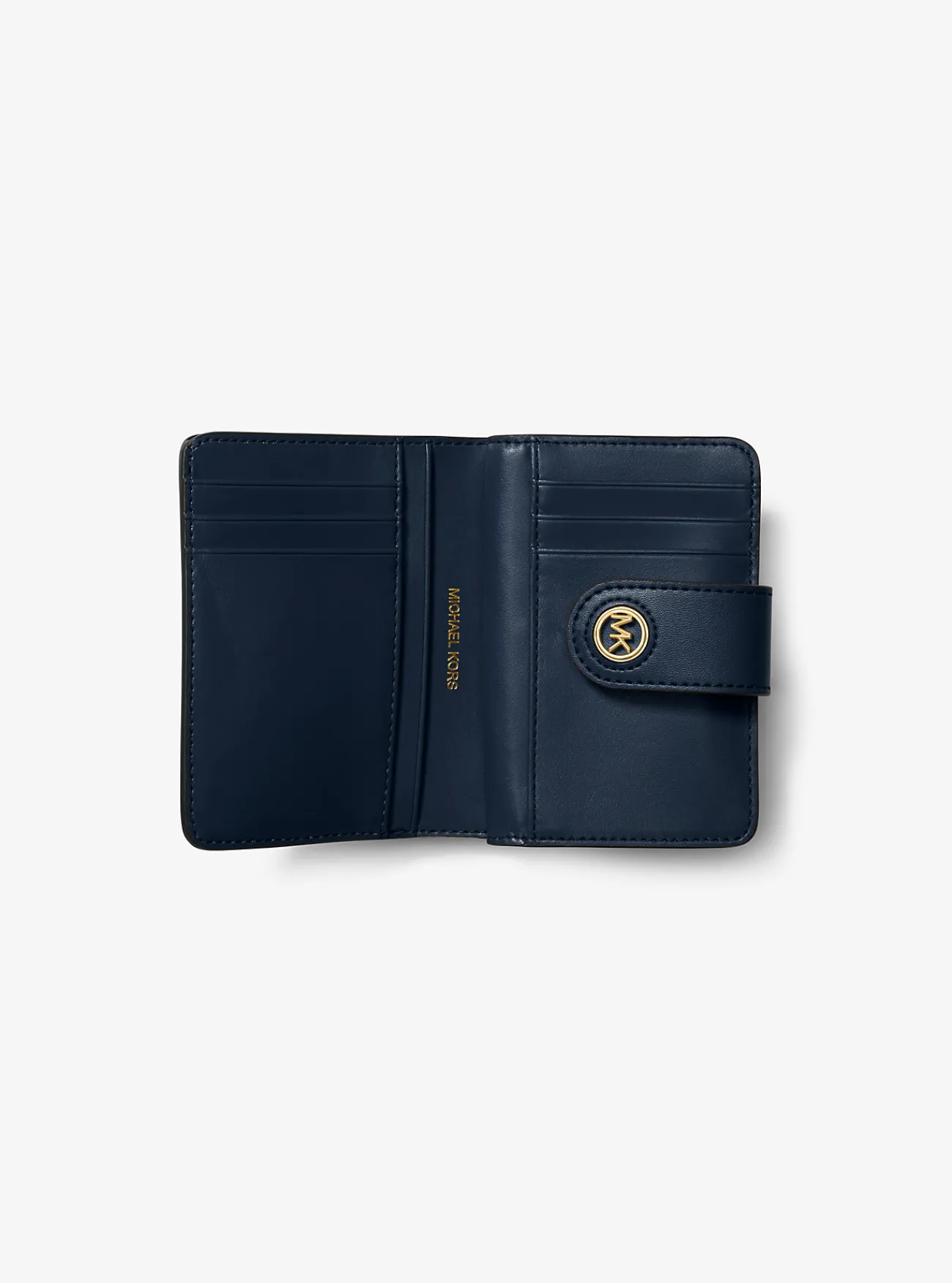 Michael Kors Portefeuille van leer, klein MARINEBLAUW Outlet