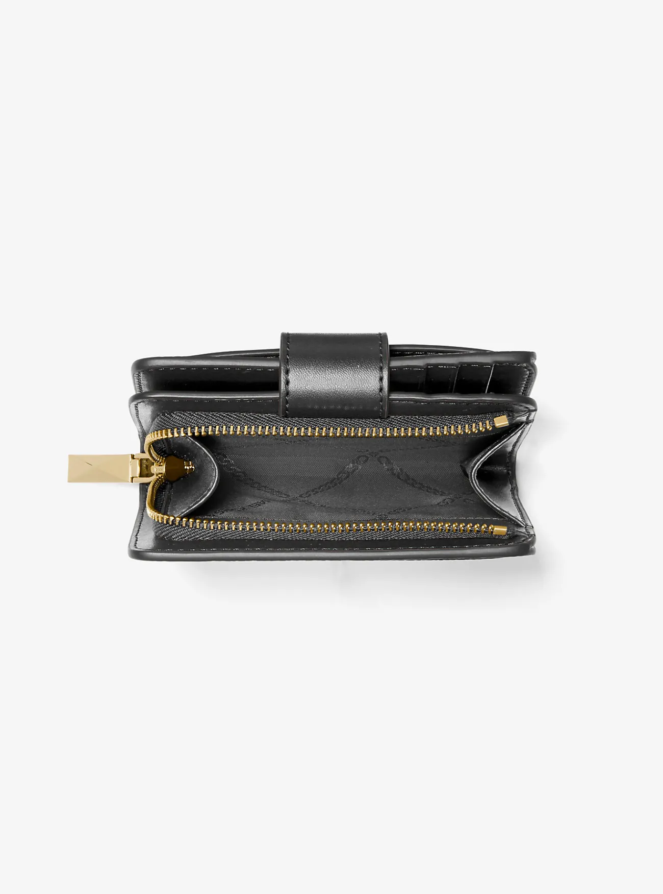 Michael Kors Portefeuille van leer, klein ZWART Best