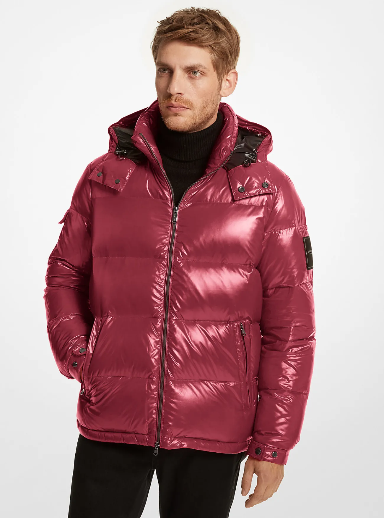 Michael Kors Pufferjack Northend van doorgestikt nylon Discount