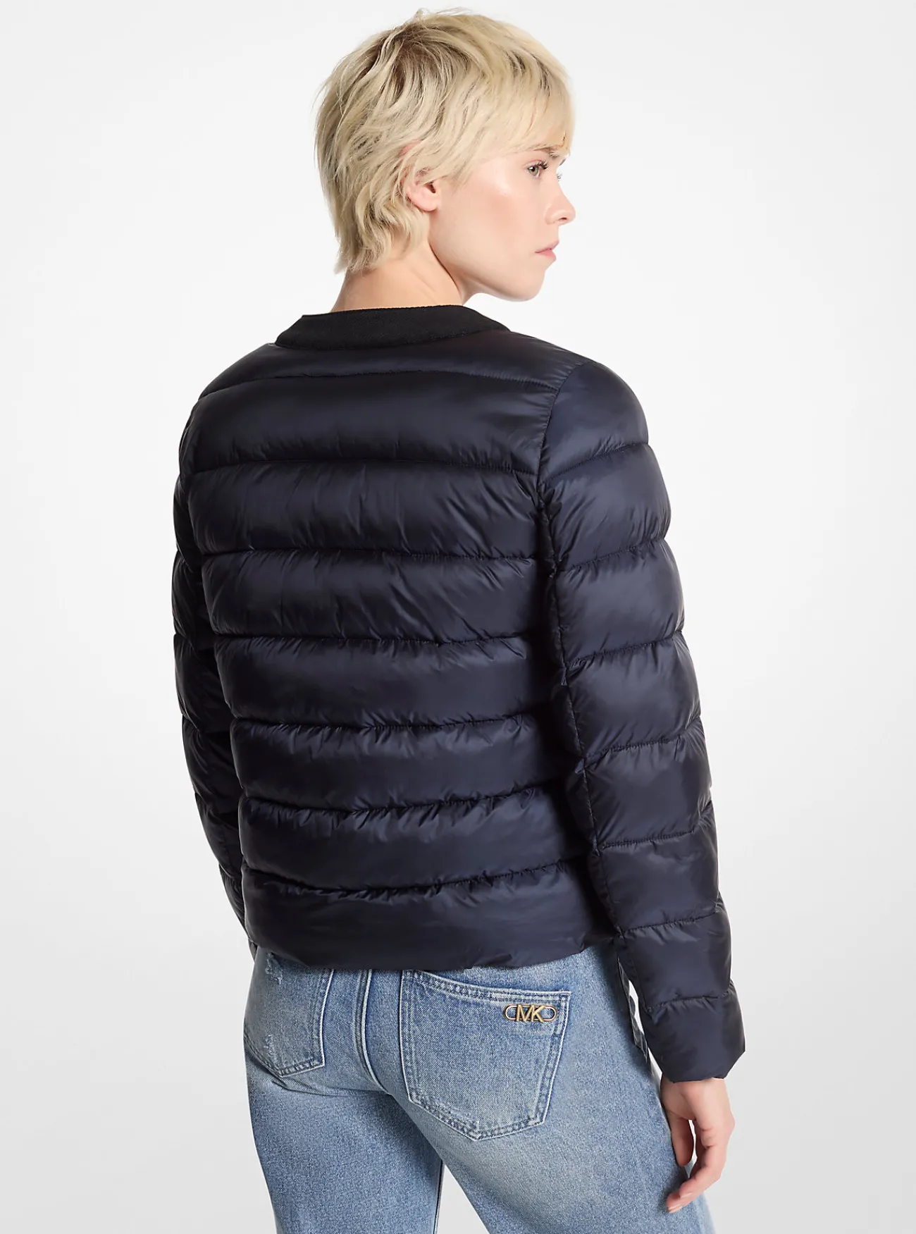 Michael Kors Pufferjack van nylon, doorgestikt en opvouwbaar ADMIRAALBLAUW Fashion