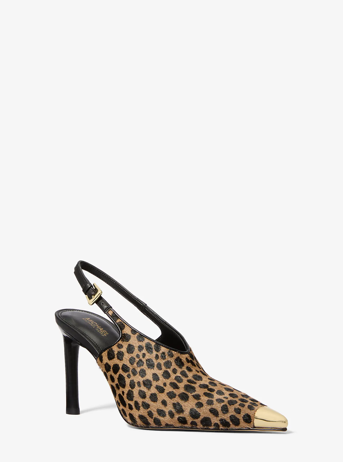 Michael Kors Pump Kasia van kalfshaar met luipaardprint en slingback HUSKMULTI Online