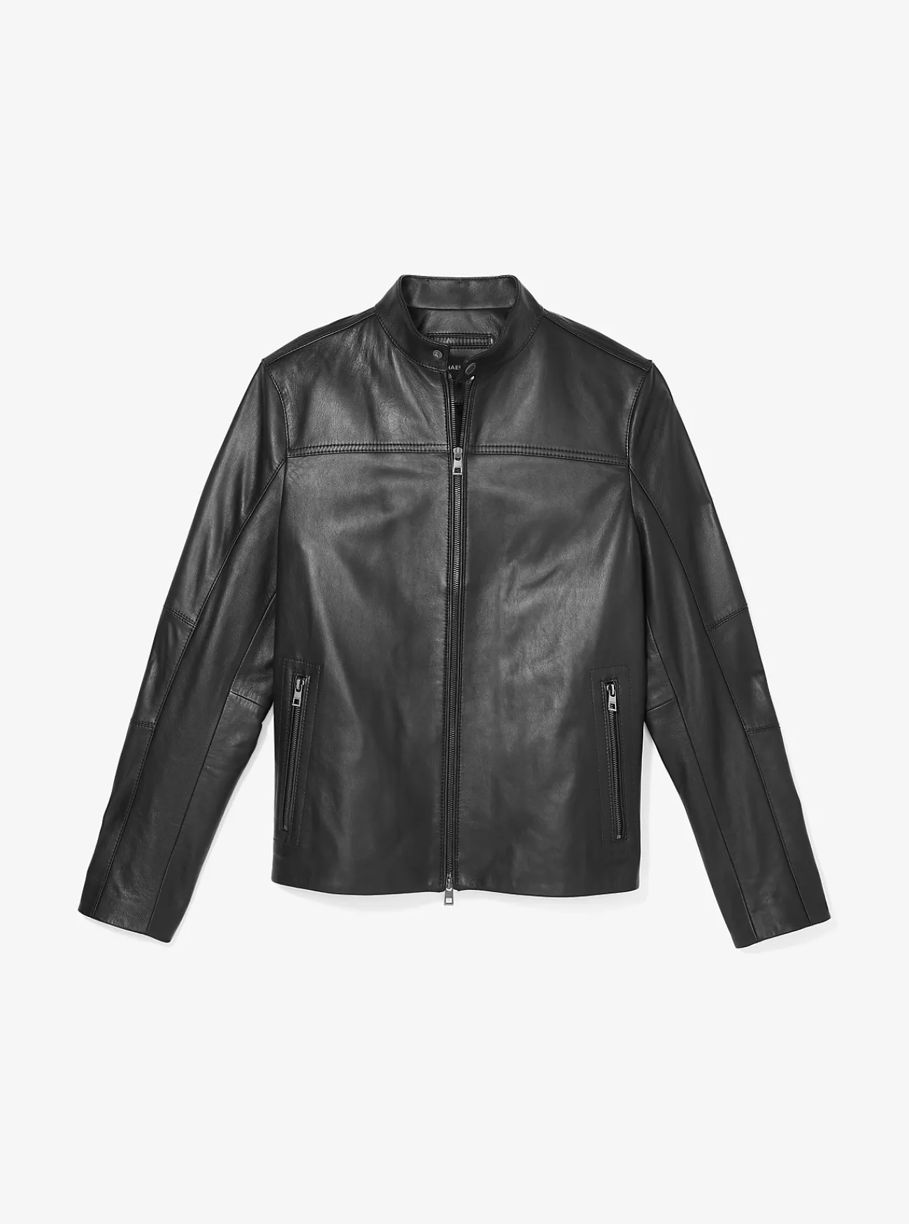 Michael Kors Racingjack van leer ZWART New