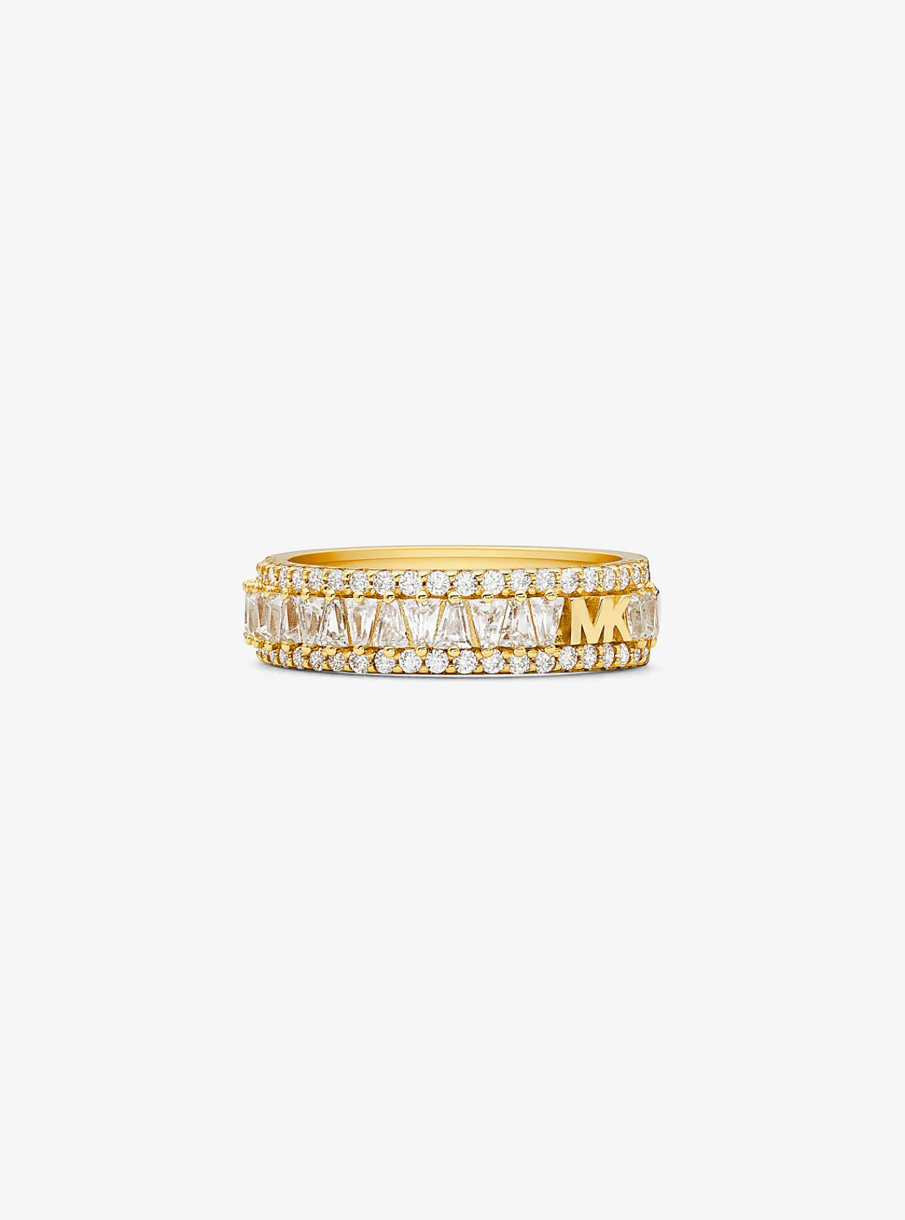 Michael Kors Ring van sterlingzilver met plating met edelmetaal en siersteentjes GOUD Best