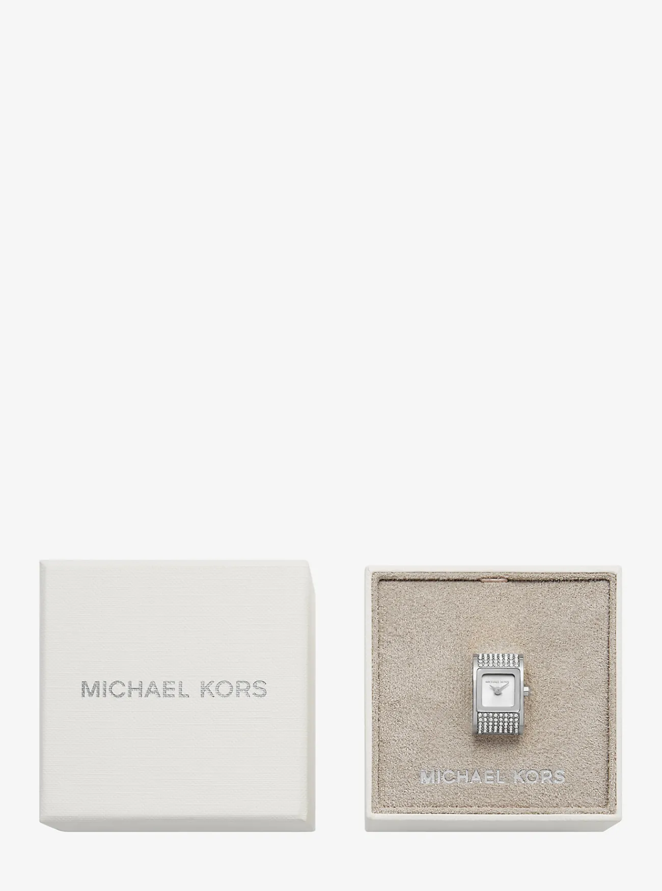 Michael Kors Ringhorloge Darrington met siersteentjes, kleurig ZILVER Clearance