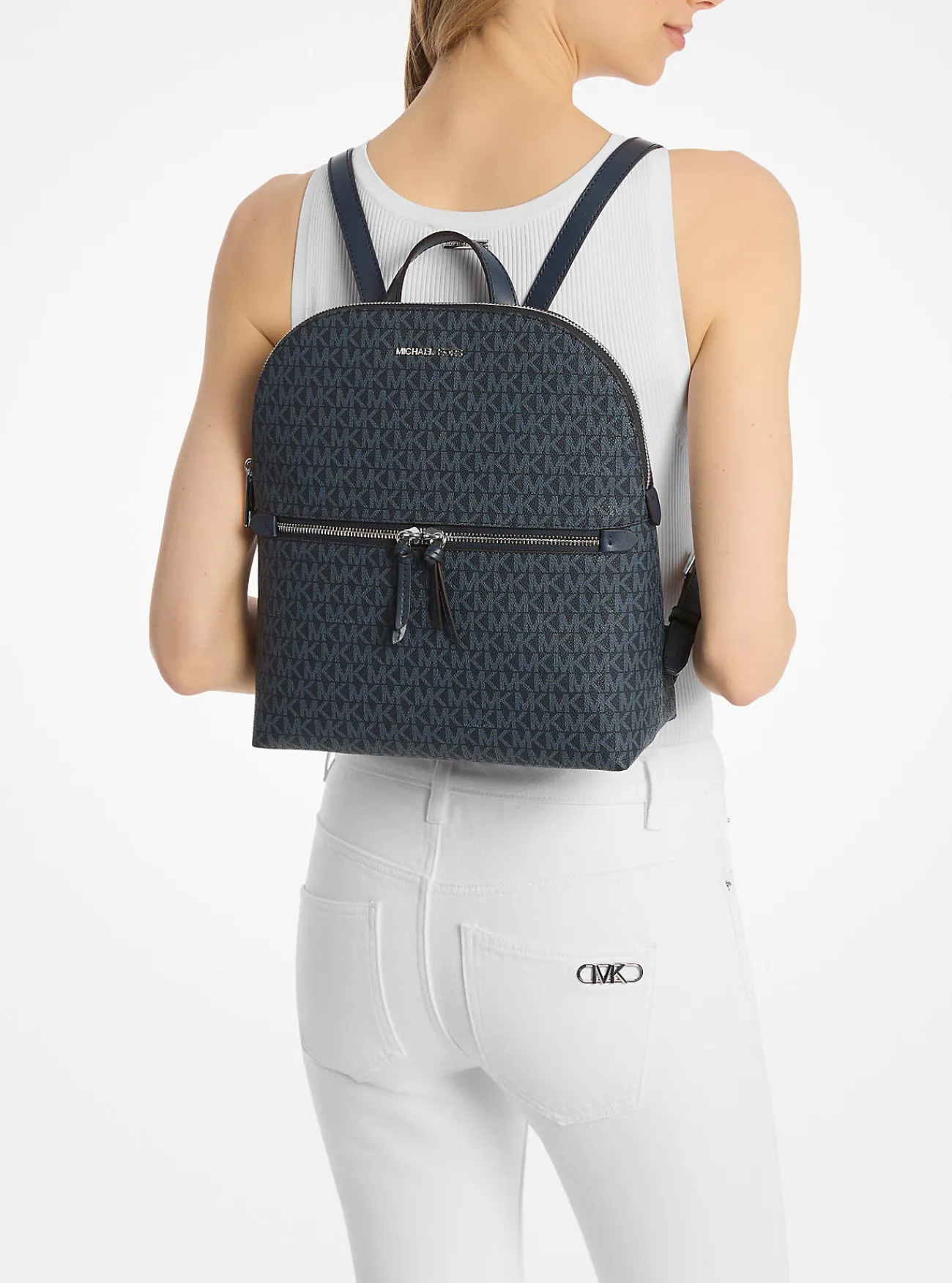 Michael Kors Rugzak Dallas met kenmerkend logo, middelgroot ADMIRAALBLAUW New