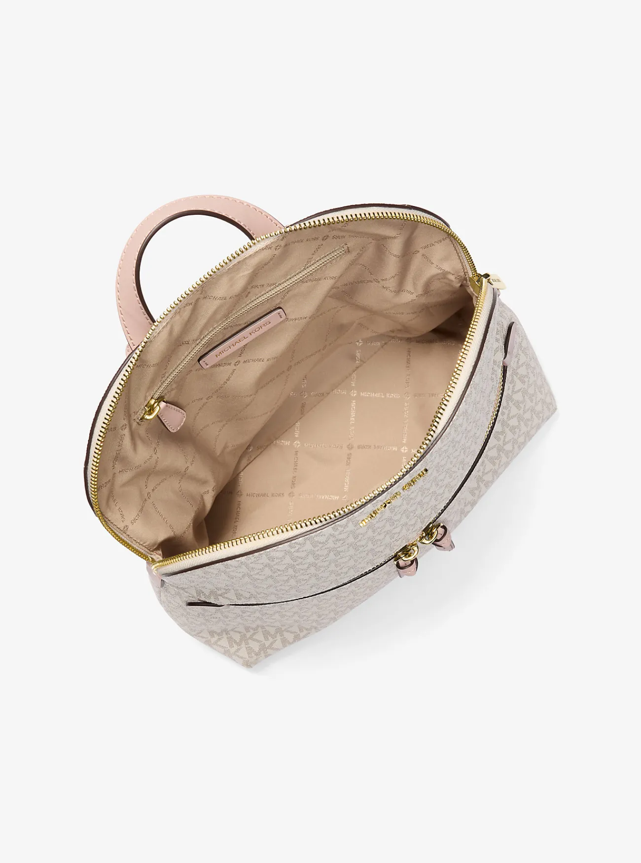Michael Kors Rugzak Dallas met kenmerkend logo, middelgroot POEDERROZEMULTI New