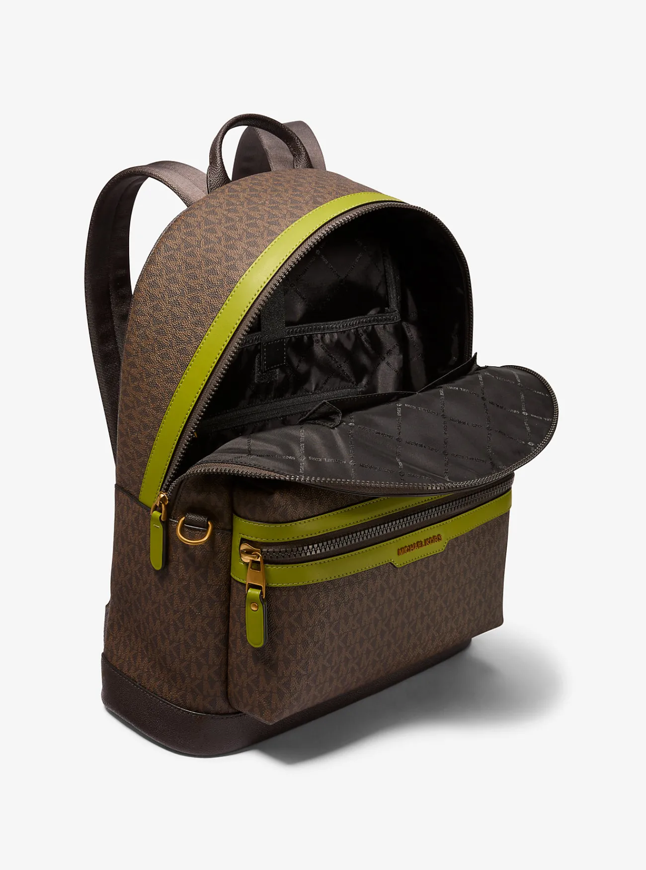 Michael Kors Rugzak Hudson met kenmerkend logo WEIDEGROEN Sale