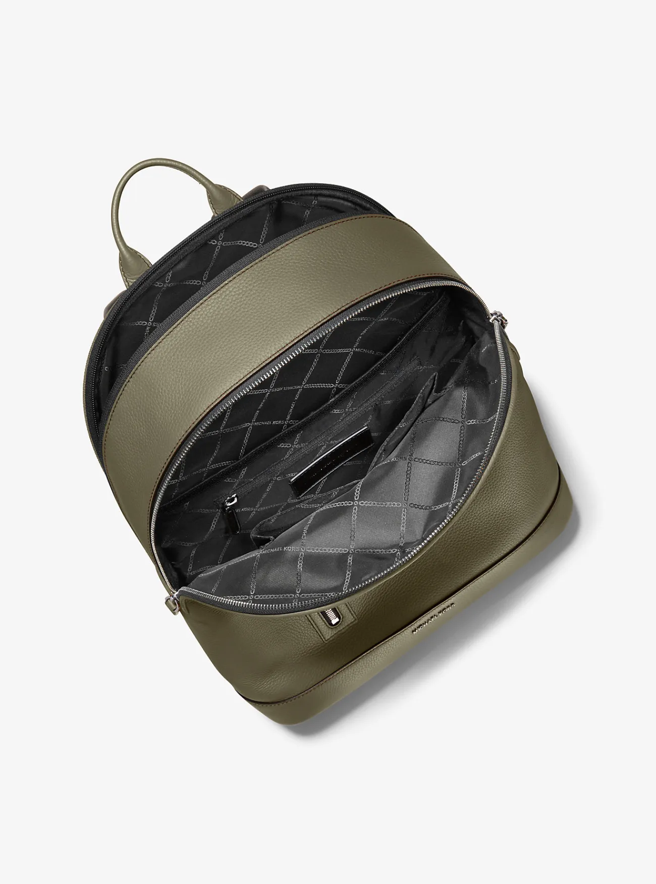 Michael Kors Rugzak Hudson van getrommeld leer met slanke vorm Discount