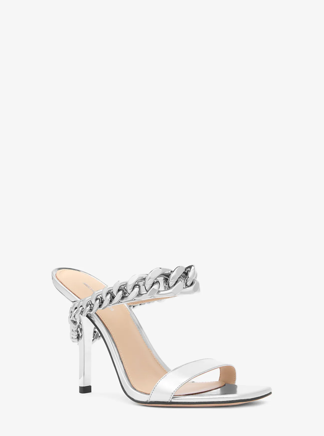 Michael Kors Sandaal Bianca van metallic leer met versiering ZILVER Hot