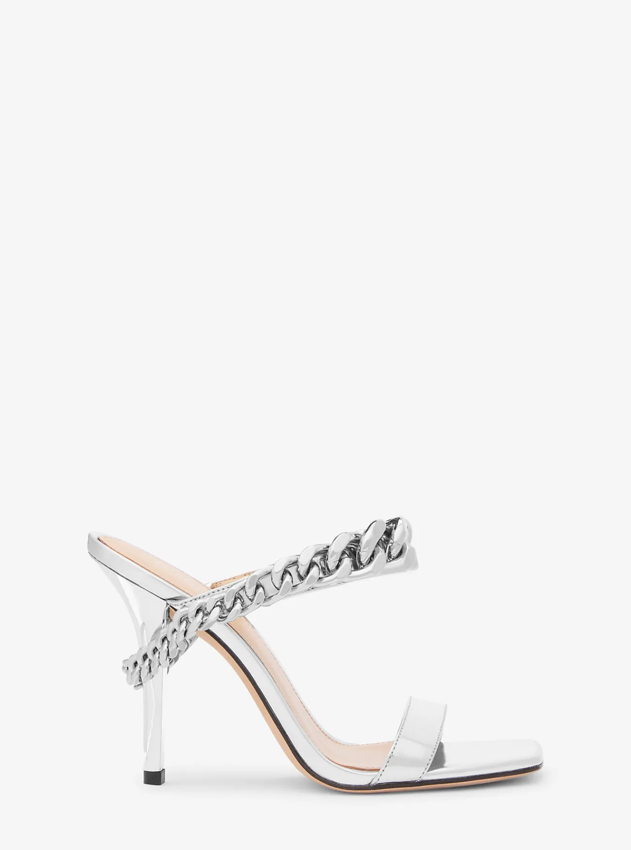 Michael Kors Sandaal Bianca van metallic leer met versiering ZILVER Hot
