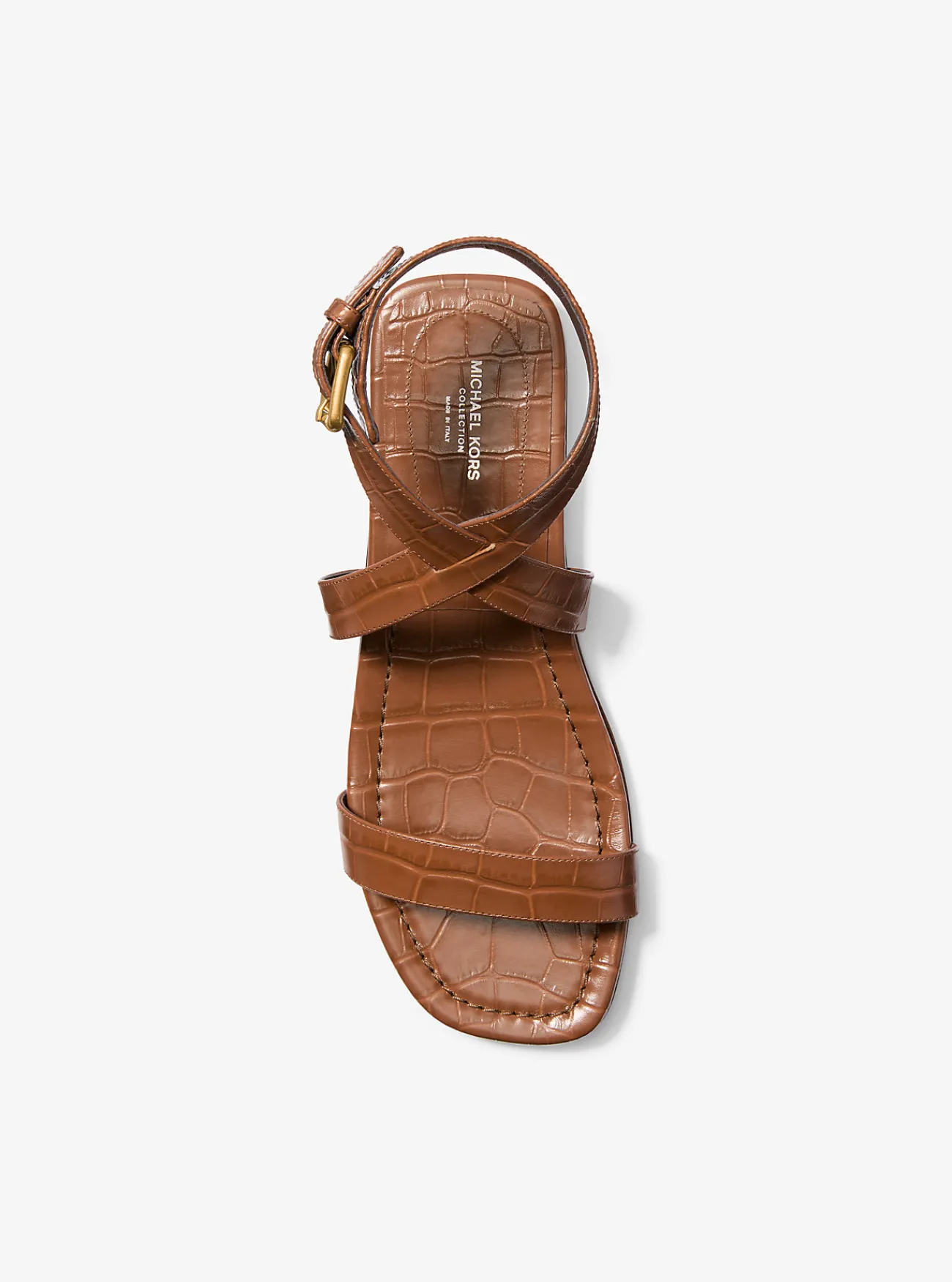 Michael Kors Sandaal Bridgette van leer met krokodillenprint in reliëf ZADEL Hot