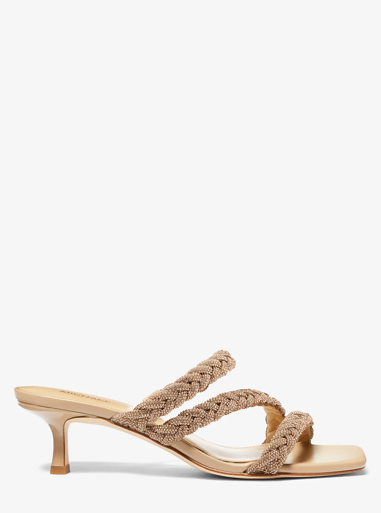 Michael Kors Sandaal Celia met versiering en hakje CAMEL New