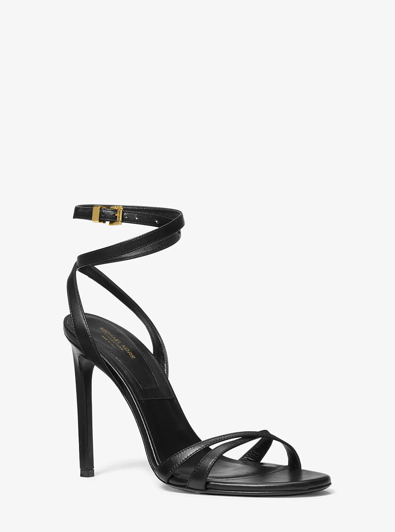 Michael Kors Sandaal Chrissy van leer ZWART Online