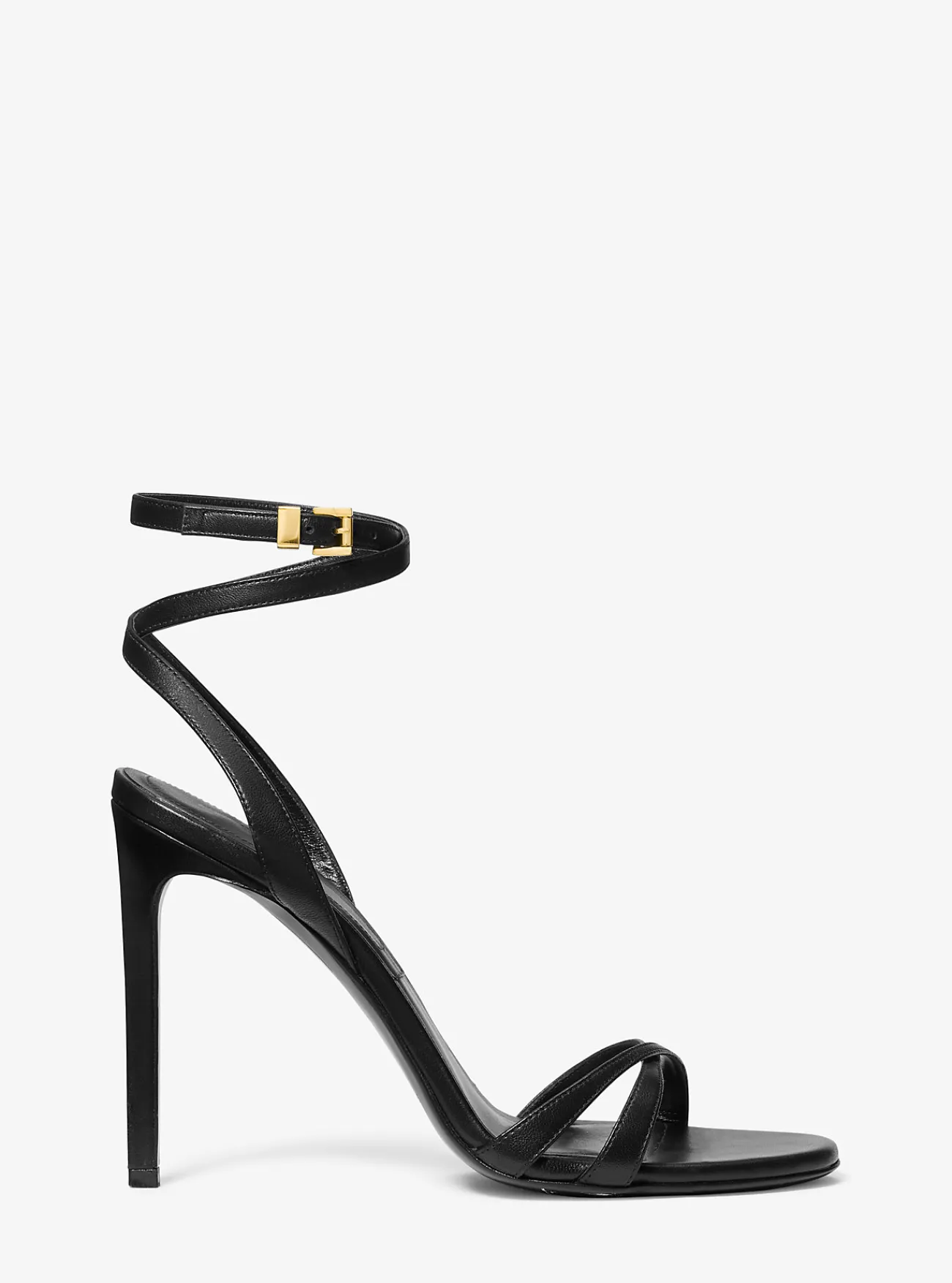 Michael Kors Sandaal Chrissy van leer ZWART Online
